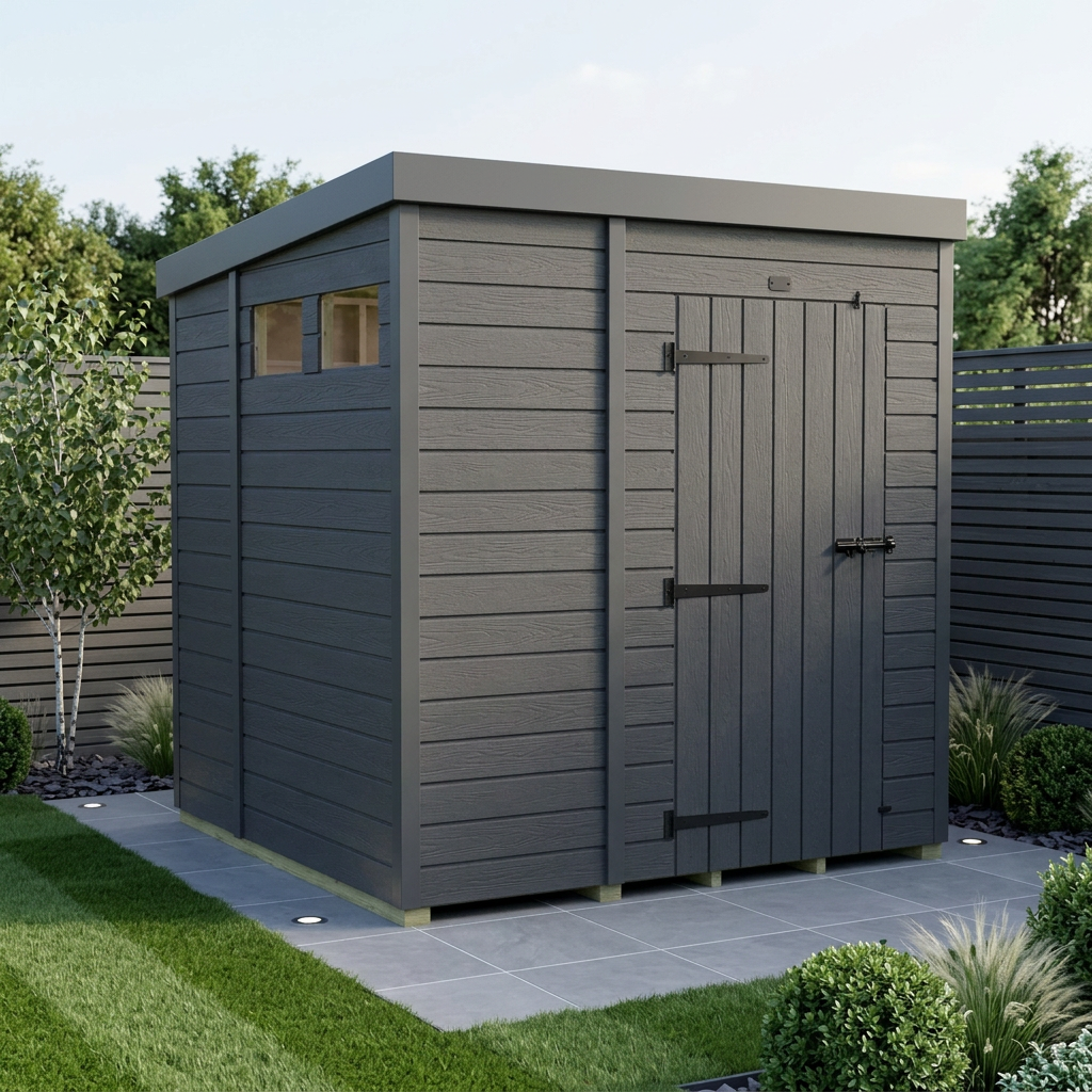 5x6 Composite Pent Security Shed