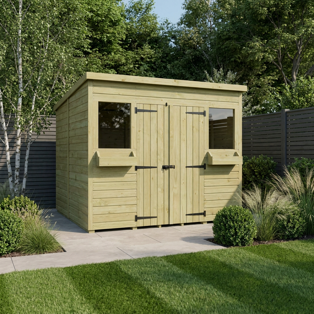 8 x 6 Pent Summer Shed