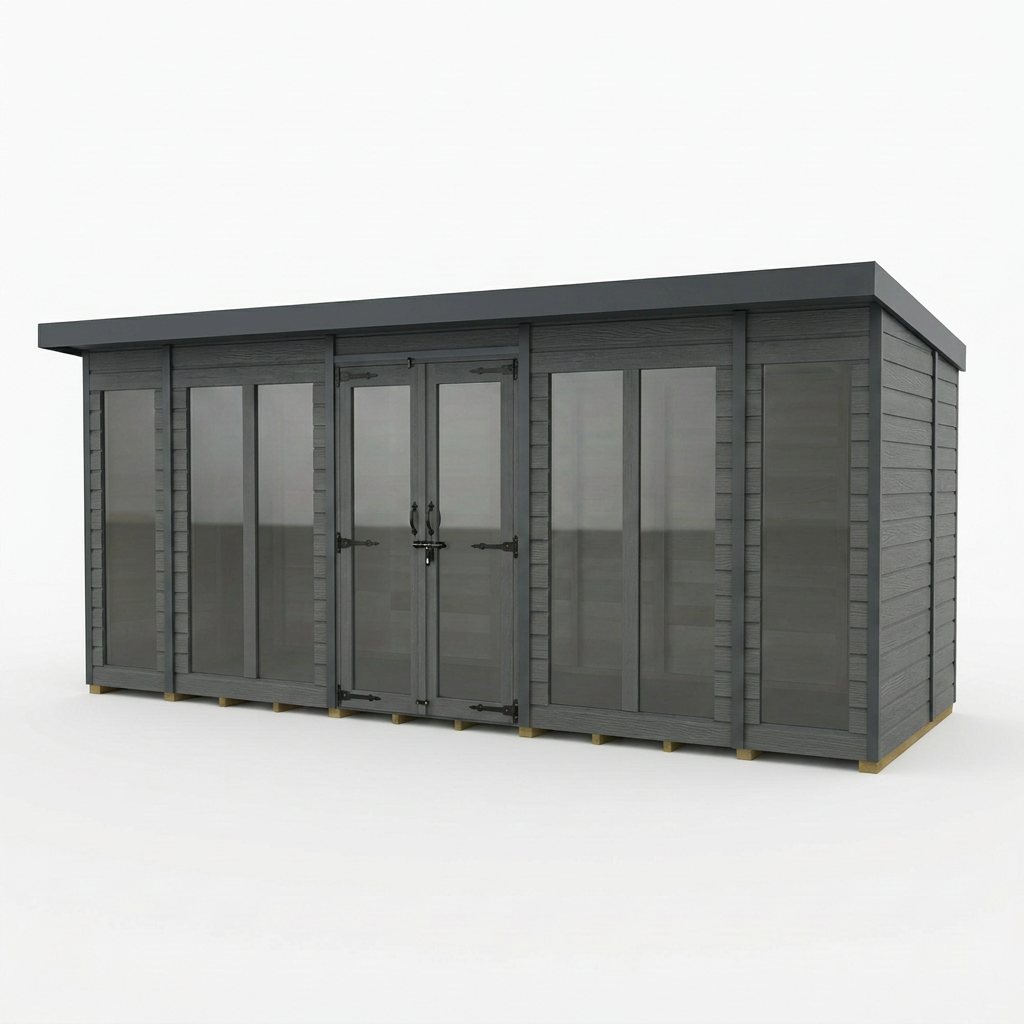 15x6 Composite Pent Full Height Summer House