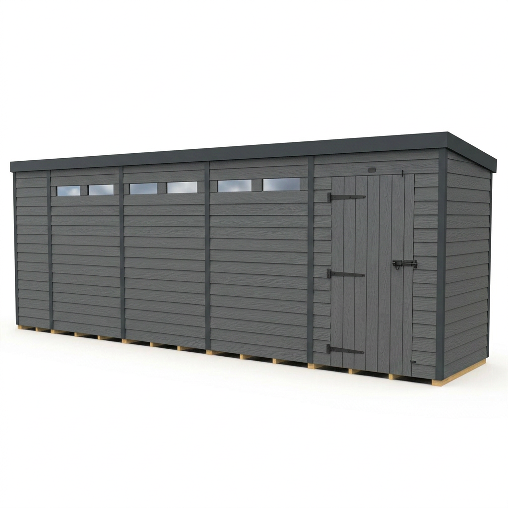 19x4 Composite Pent Security Shed