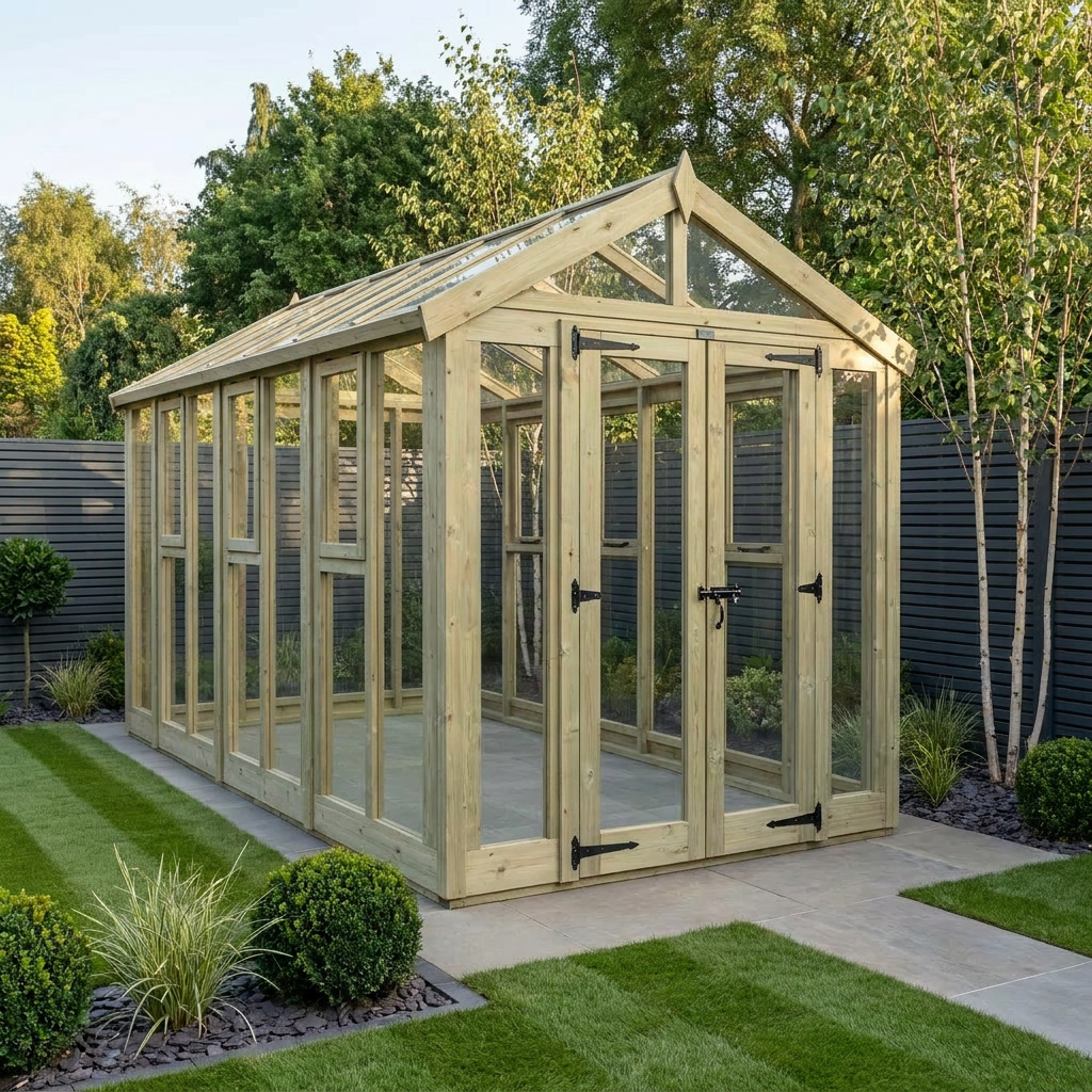 6x14 Glass Greenhouse