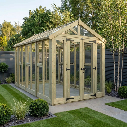 6x14 Glass Greenhouse
