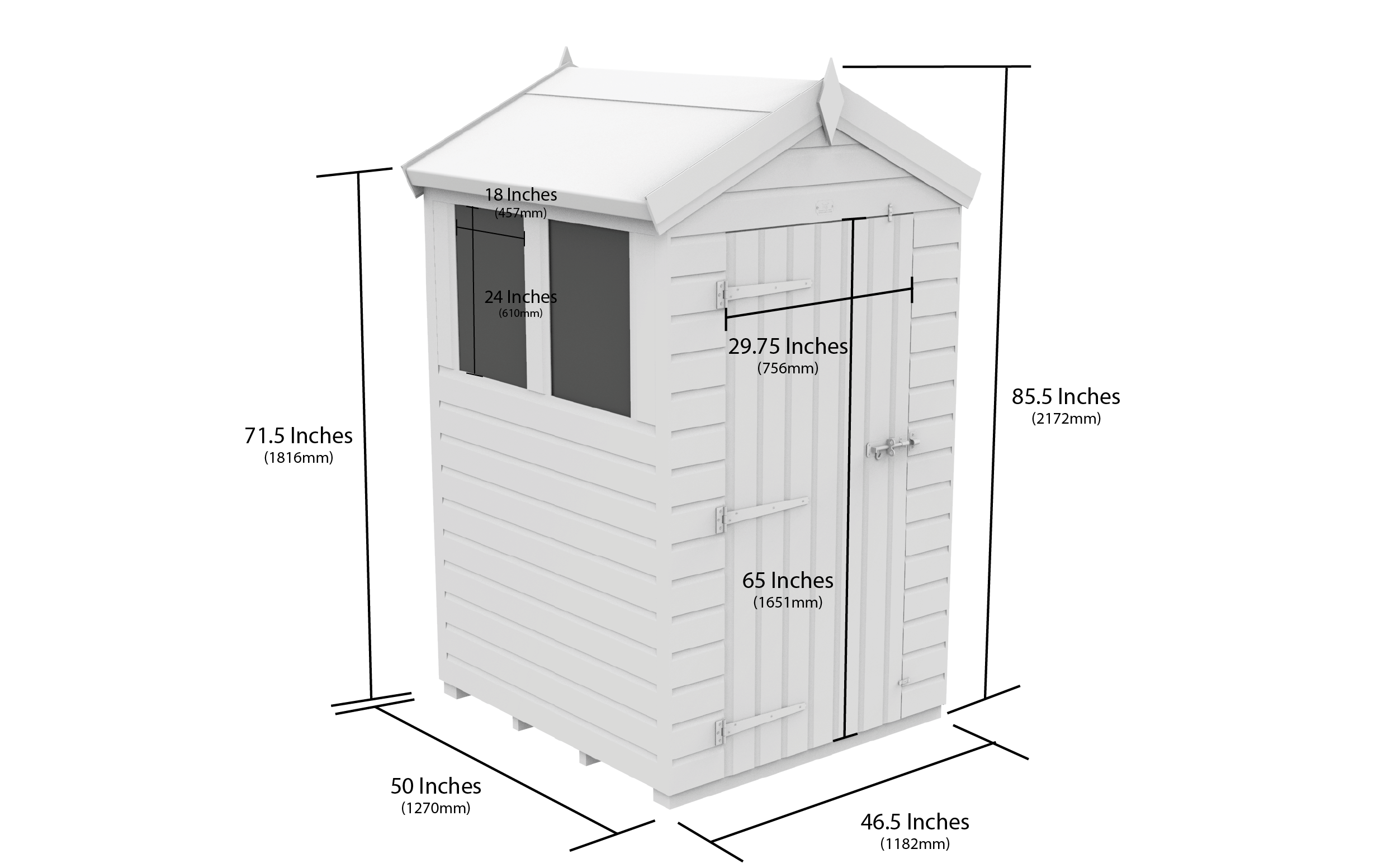 4 x 4  Apex Security Shed