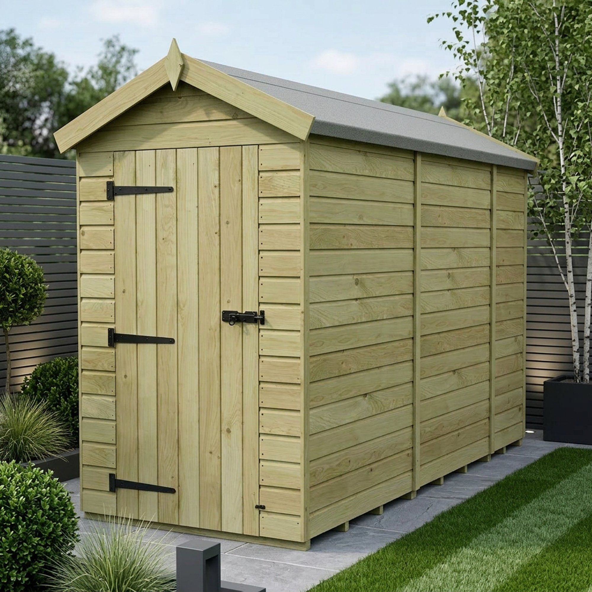 4 x 9 Apex Shed (Single Door, No Windows)