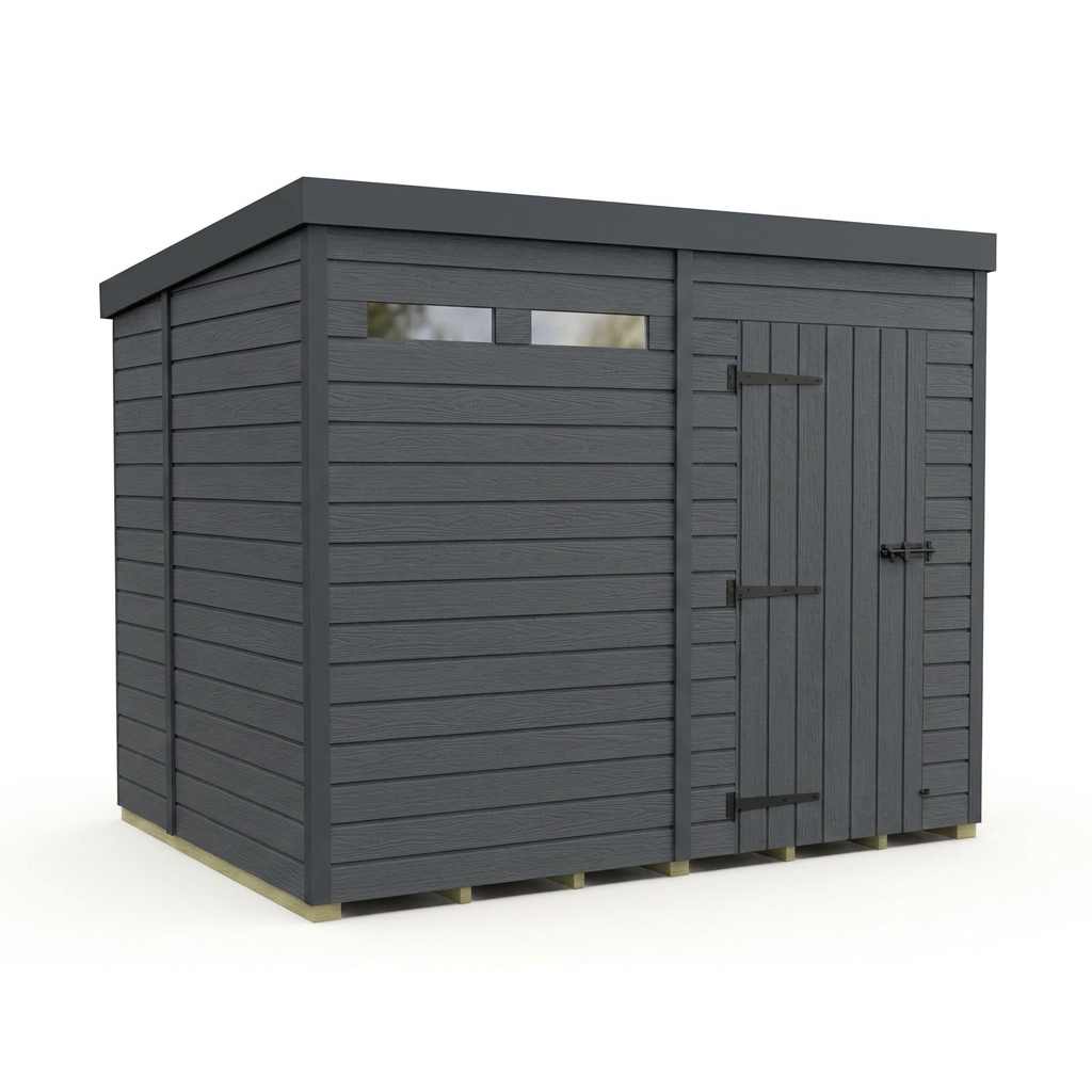 8x6 Composite Pent Security Shed