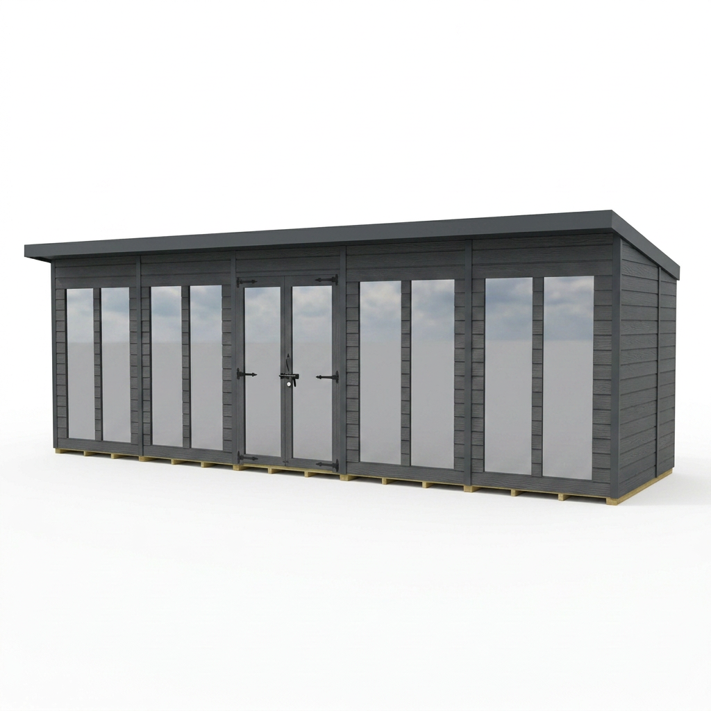 19x6 Composite Pent Full Height Summer House