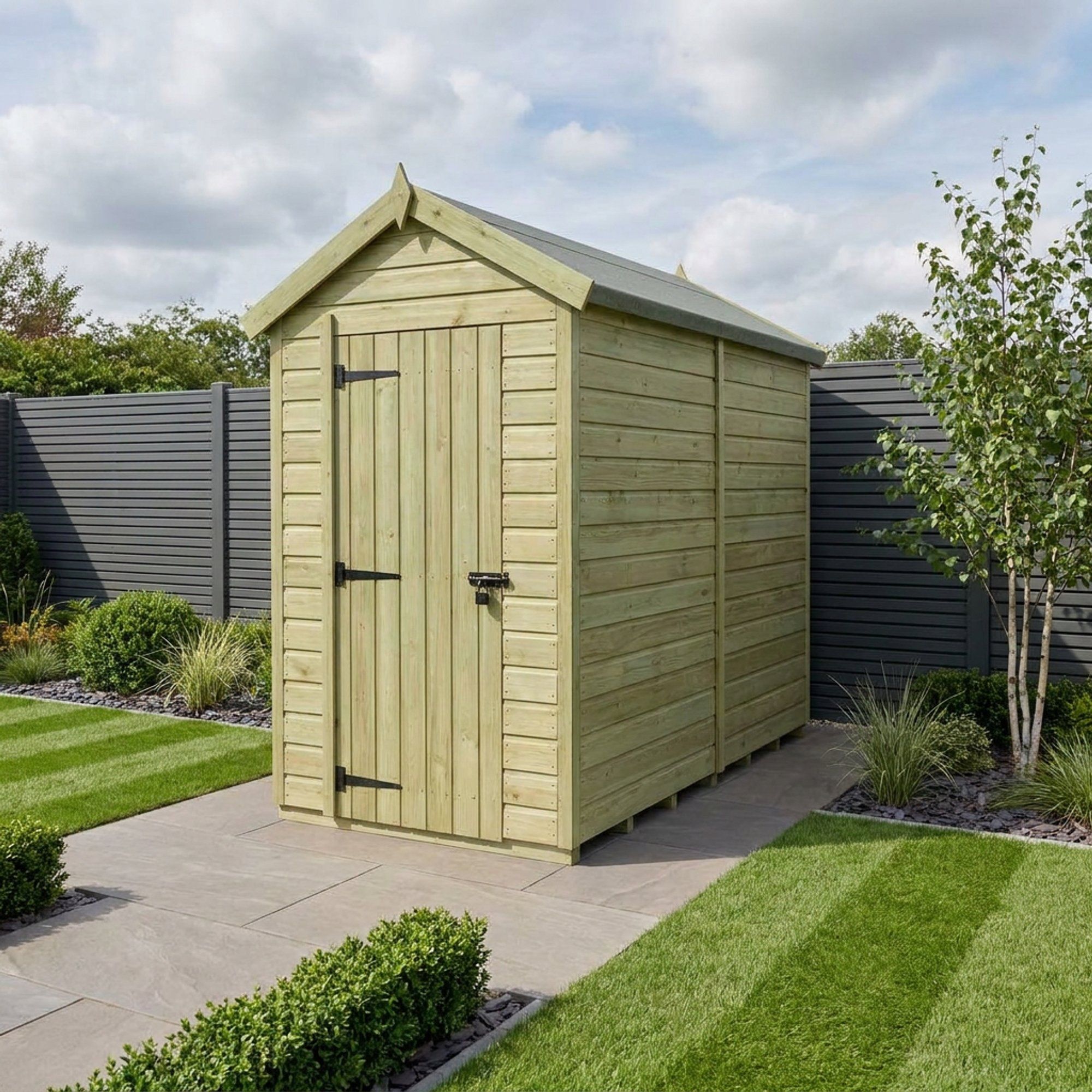 5 x 7 Apex Shed (Single Door, No Windows)