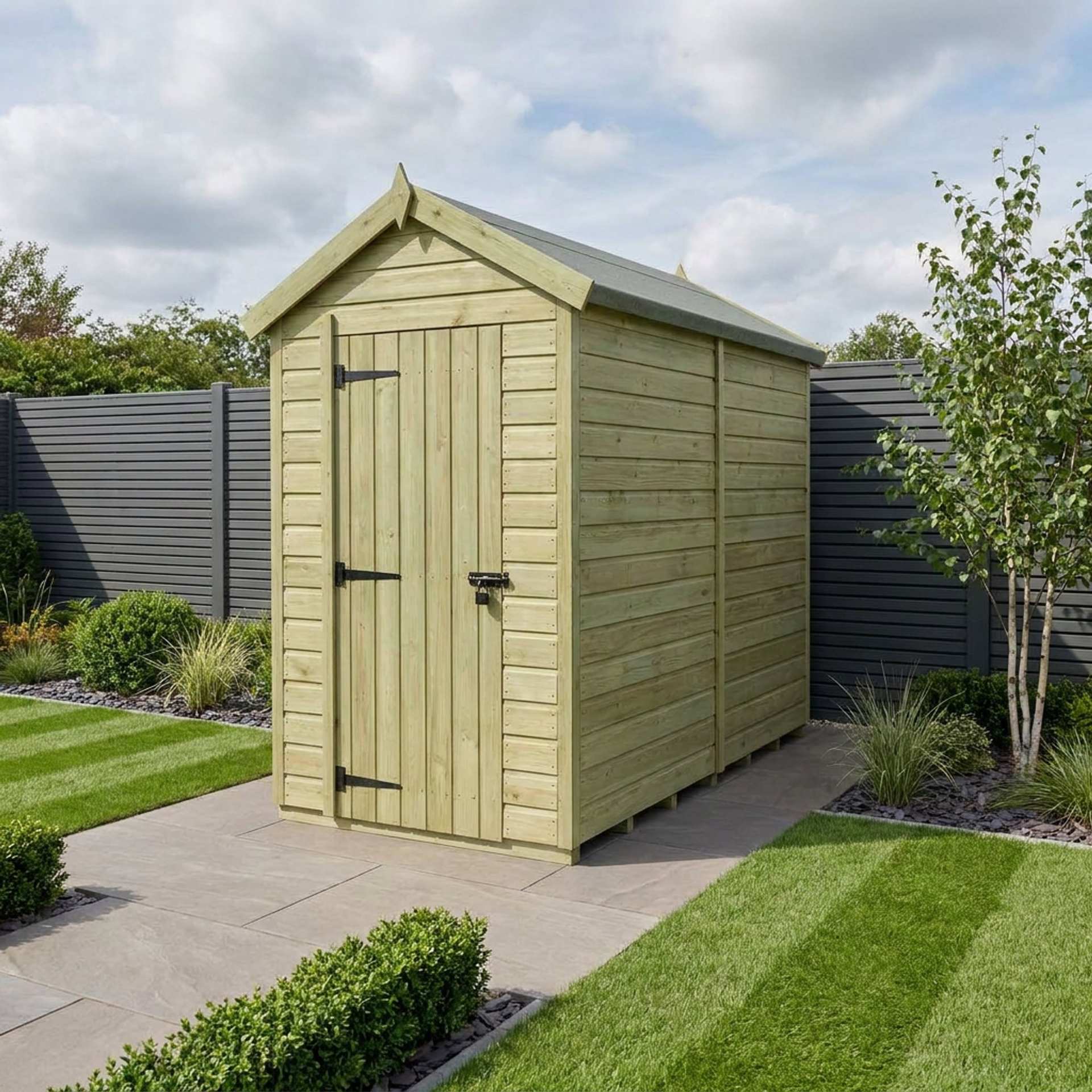 5 x 7 Apex Shed (Single Door, No Windows)