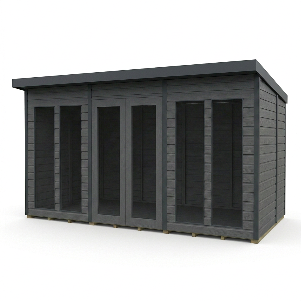 13x10 Composite Pent Full Height Summer House