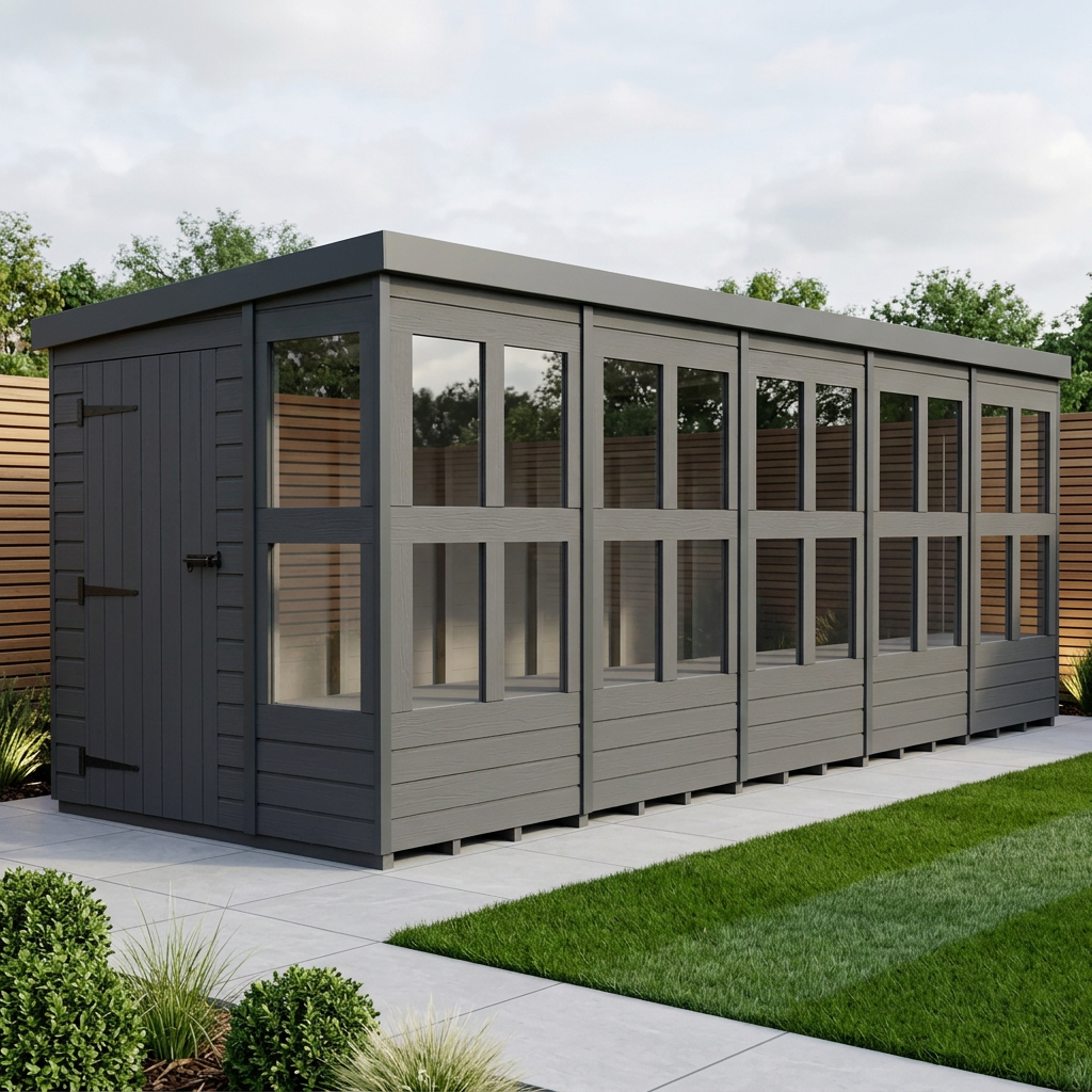 20x6 Composite Pent Potting Shed