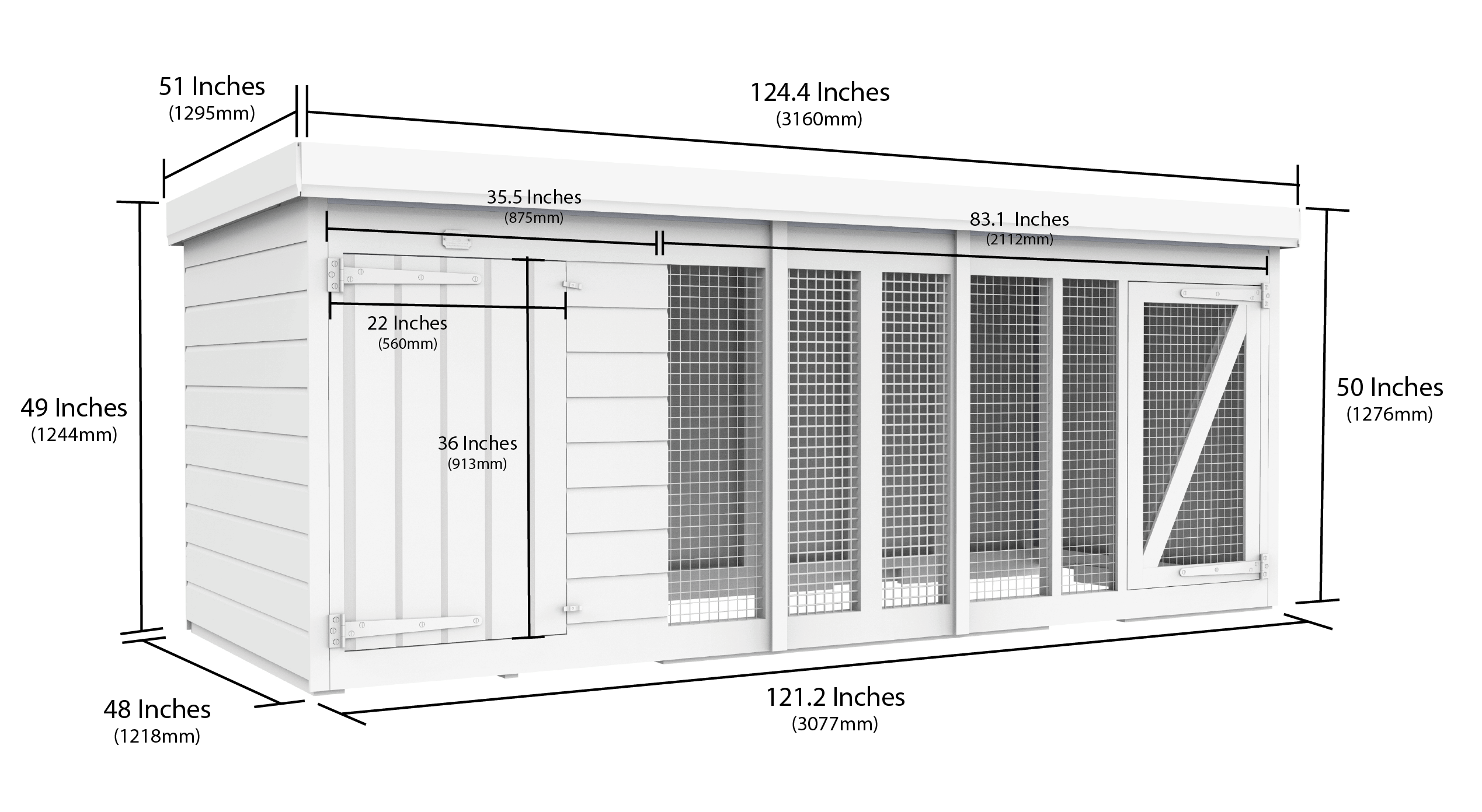 10 x 4 Dog Kennel And Run