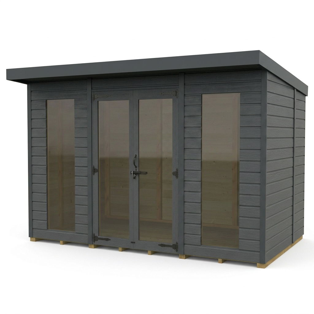 11x9 Composite Pent Full Height Summer House