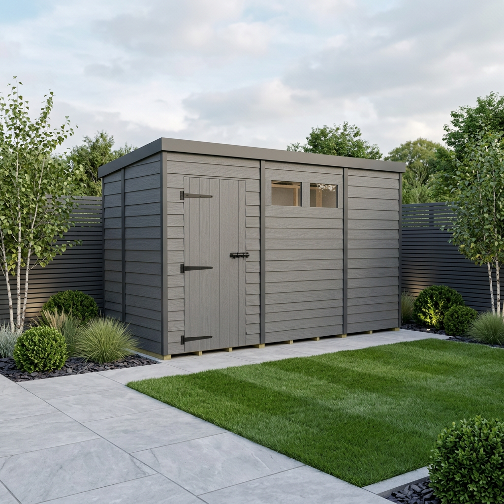 11x5 Composite Pent Security Shed