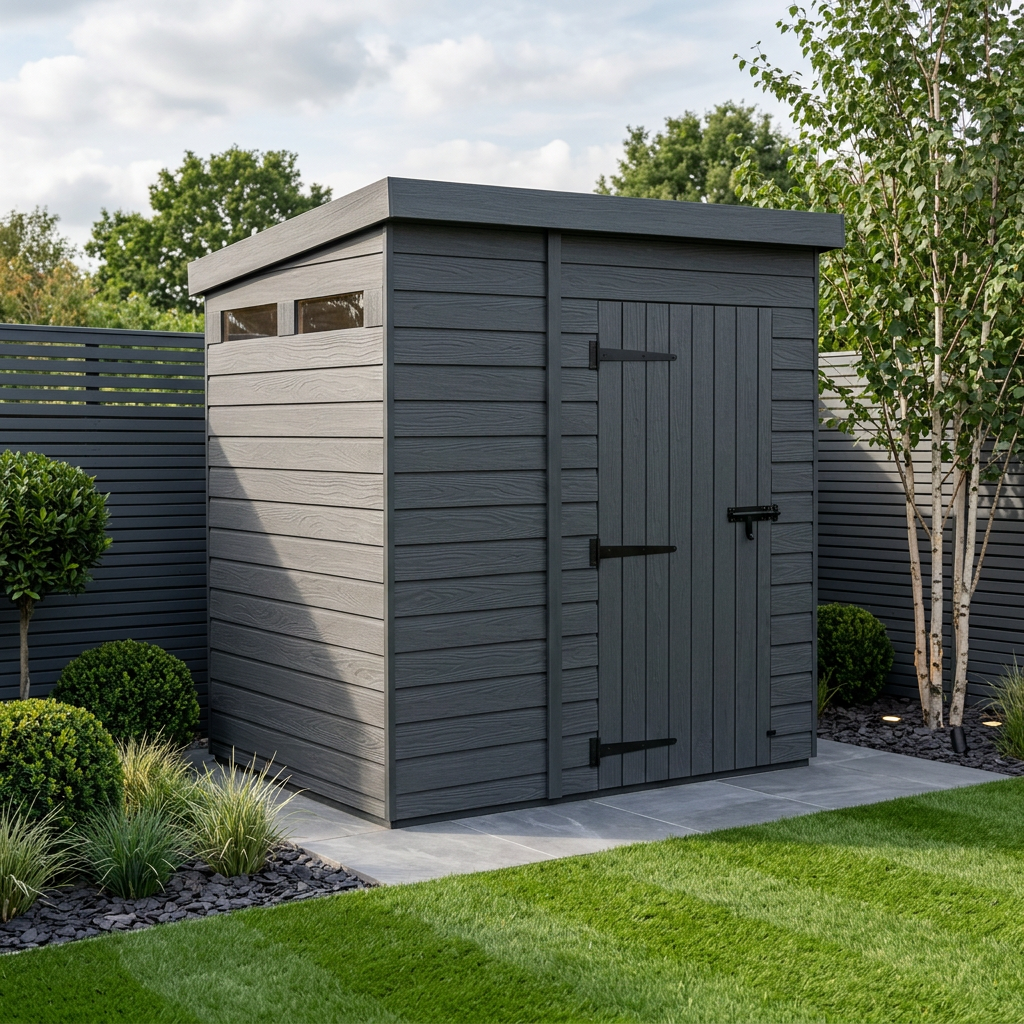 6x10 Composite Pent Security Shed