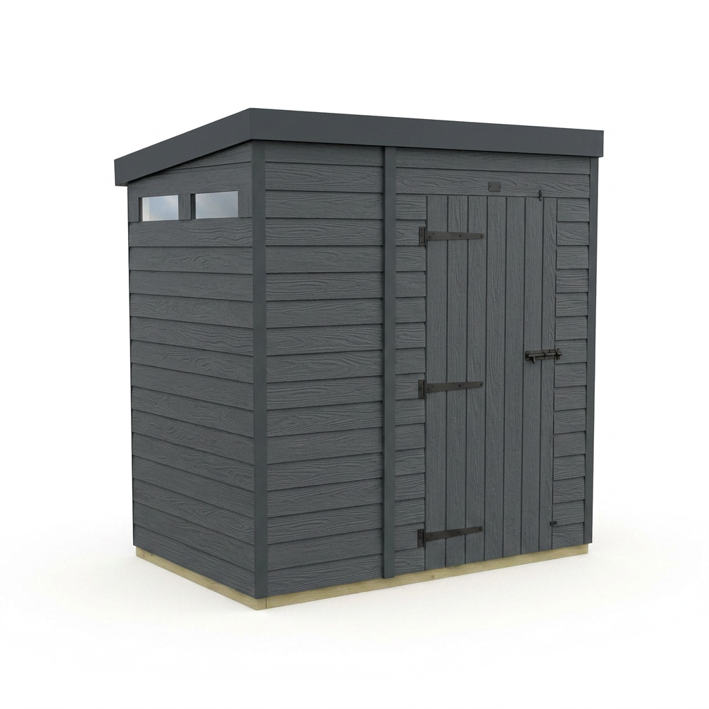 6x10 Composite Pent Security Shed