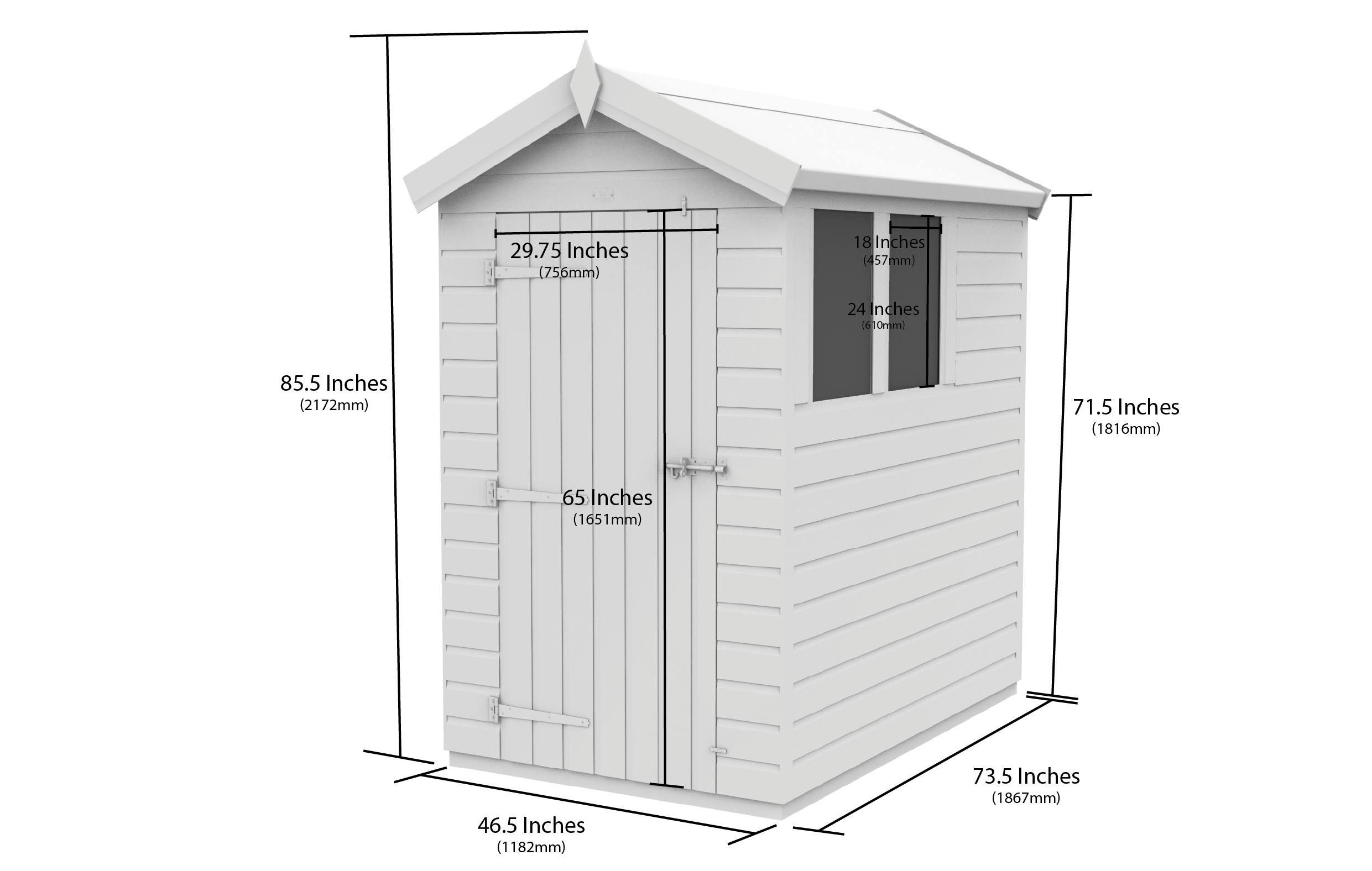 4 x 6  Apex Security Shed