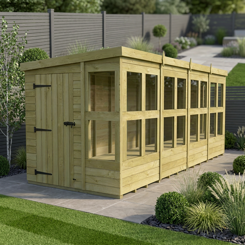 6 x 16 Pent Potting Shed