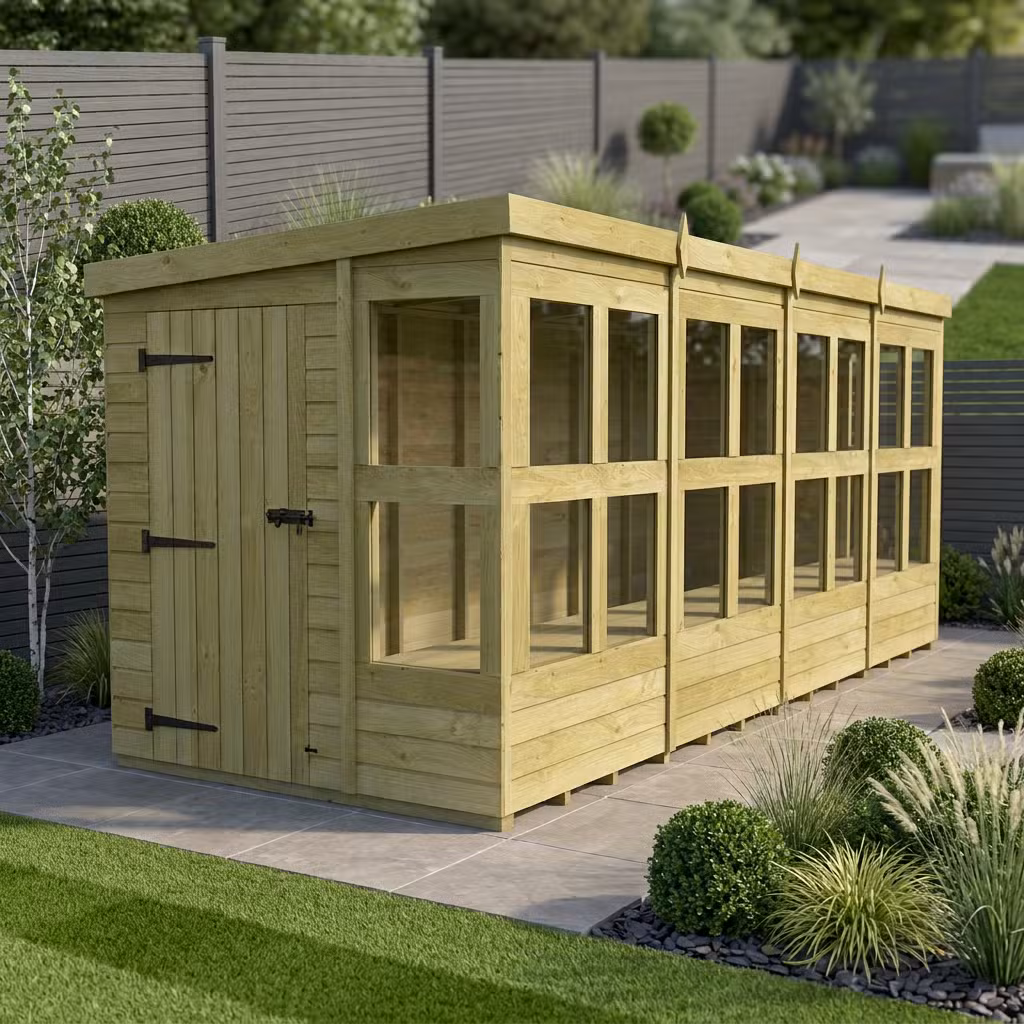 6 x 16 Pent Potting Shed