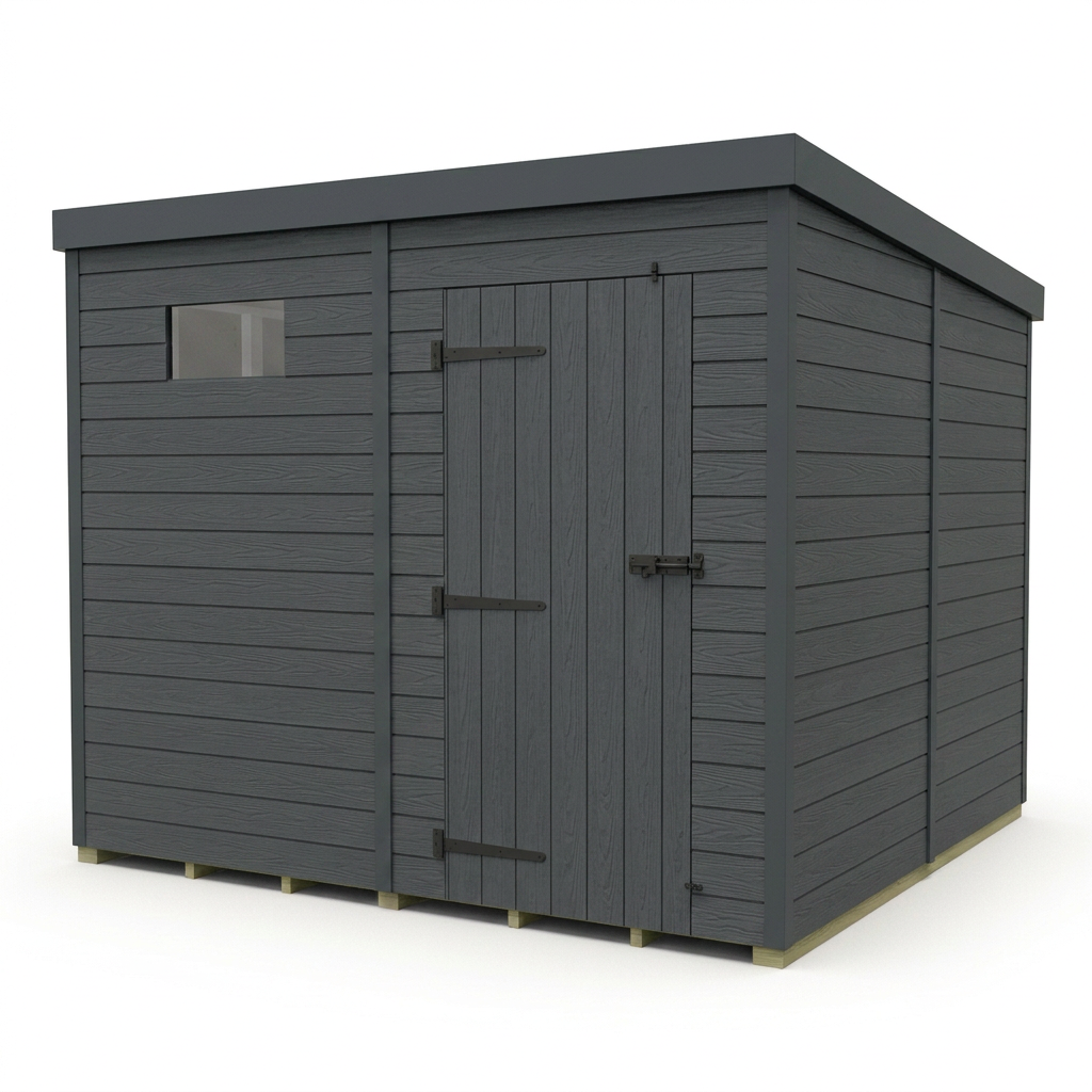 7x10 Composite Pent Security Shed