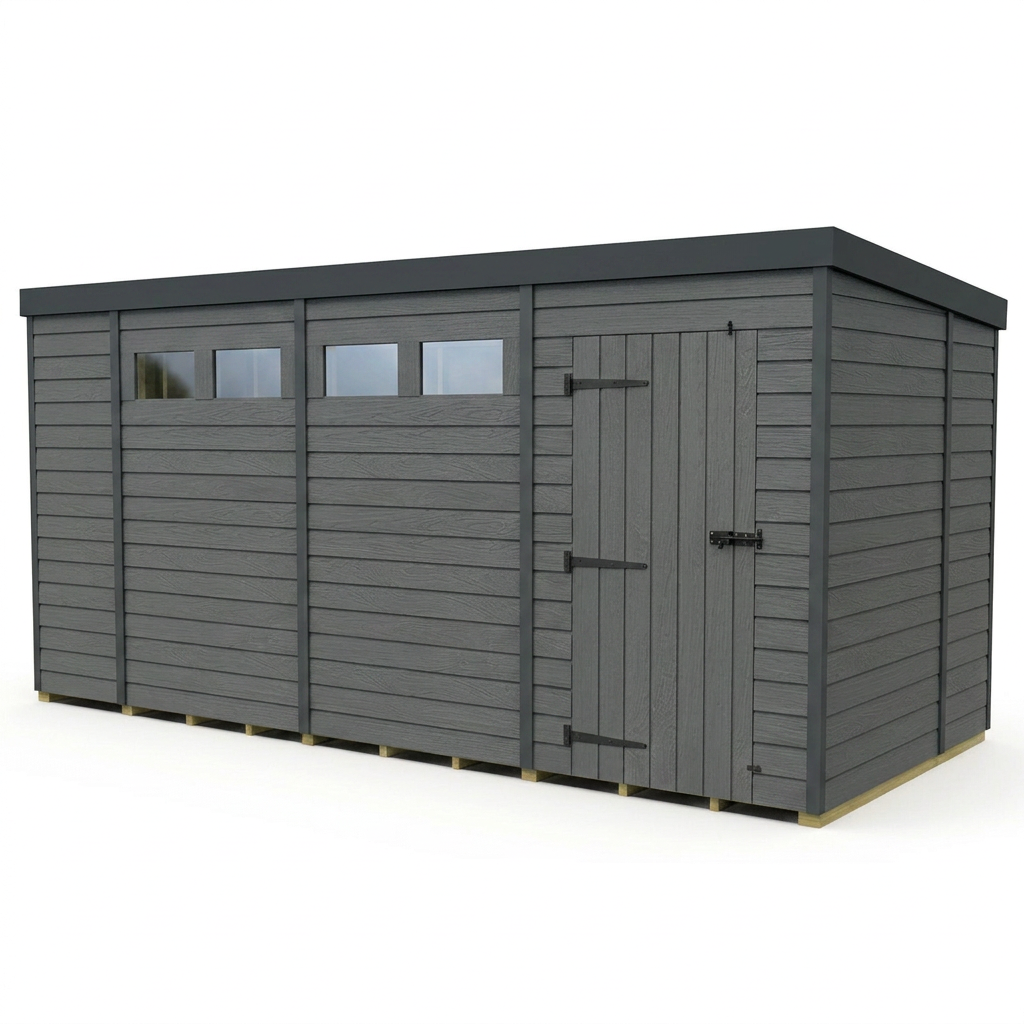 14x7 Composite Pent Security Shed