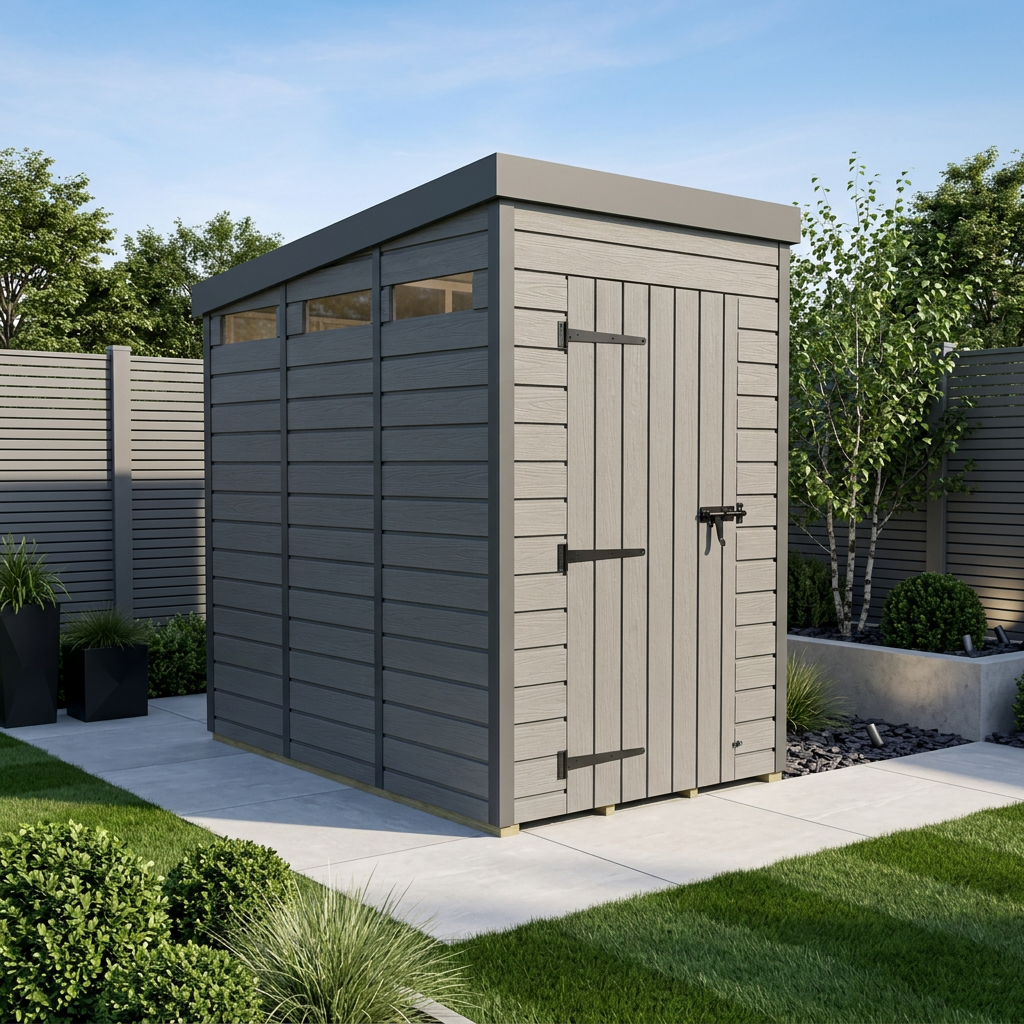 4x10 Composite Pent Security Shed