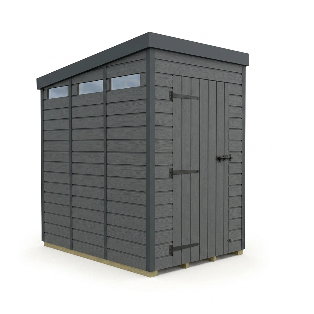4x10 Composite Pent Security Shed