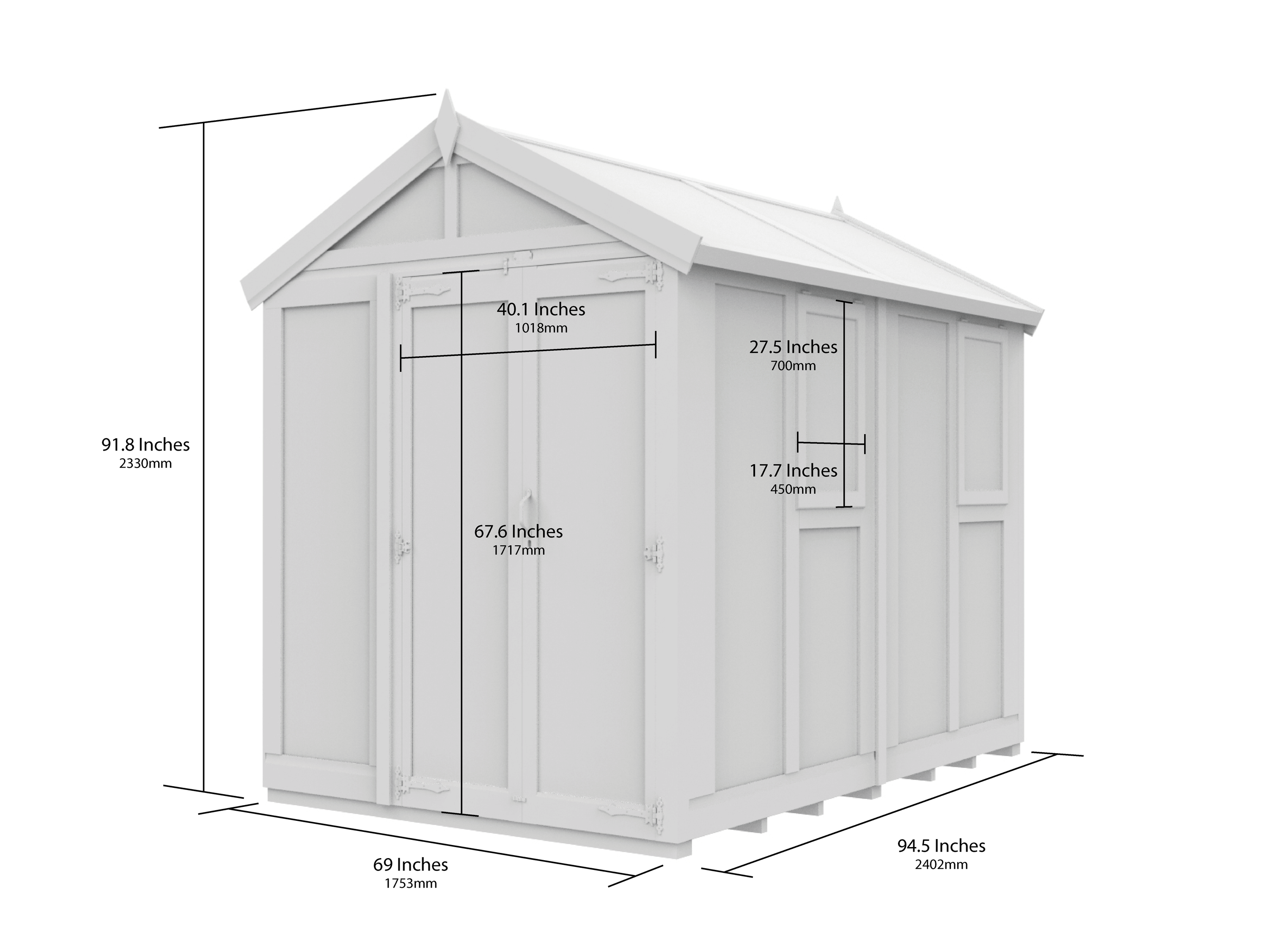 6x8 Glass Greenhouse