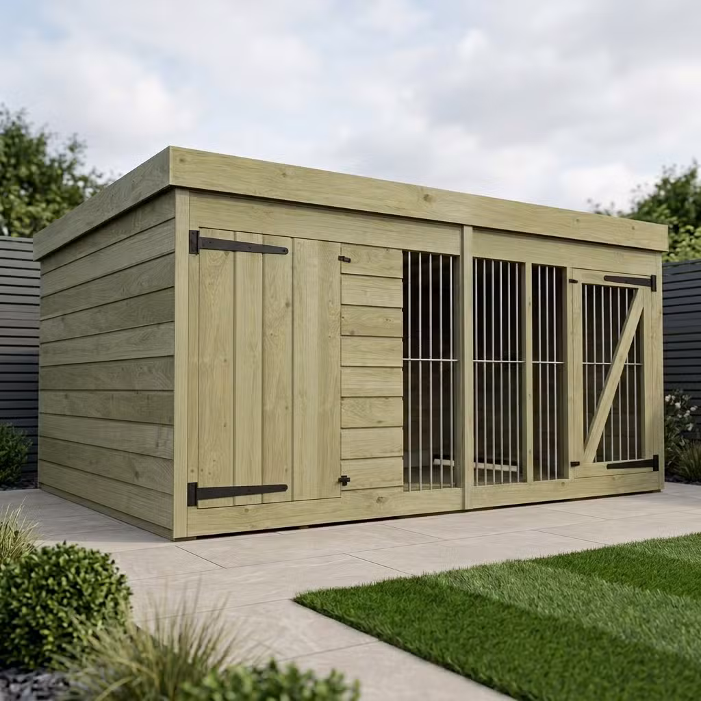 8 x 6 Dog Kennel And Run
