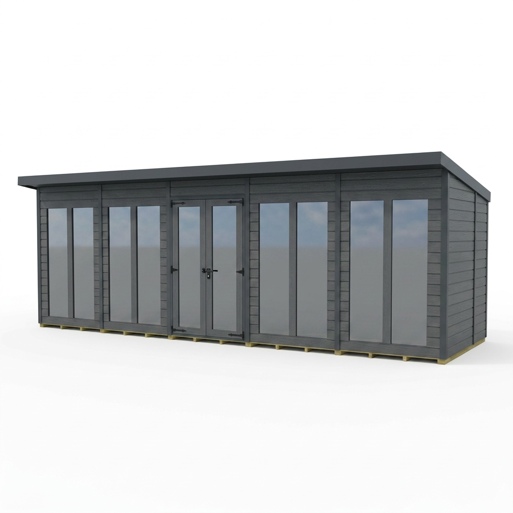 20x9 Composite Pent Full Height Summer House