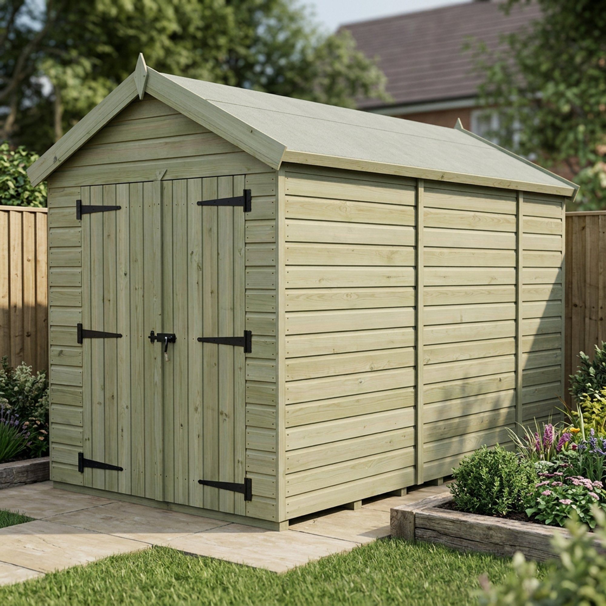 6 x 11 Apex Shed (Double Door, No Windows)