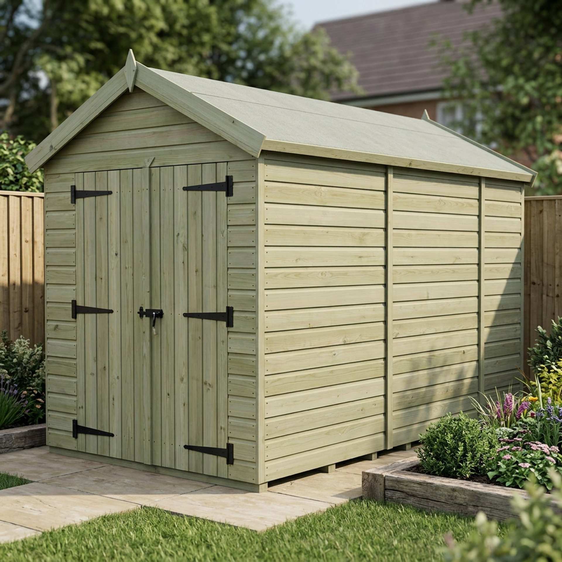 6 x 11 Apex Shed (Double Door, No Windows)
