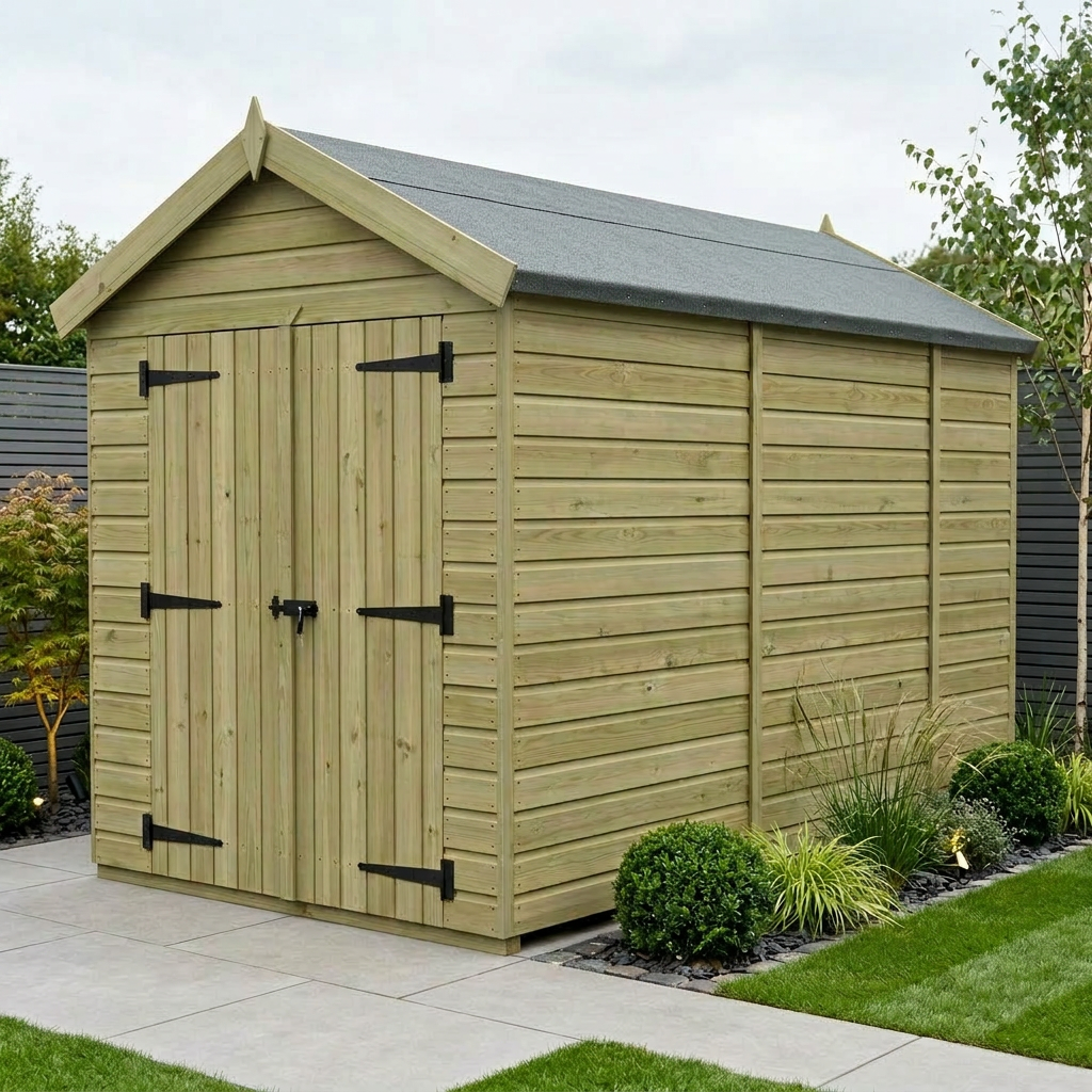 6 x 11 Apex Shed (Double Door, No Windows)