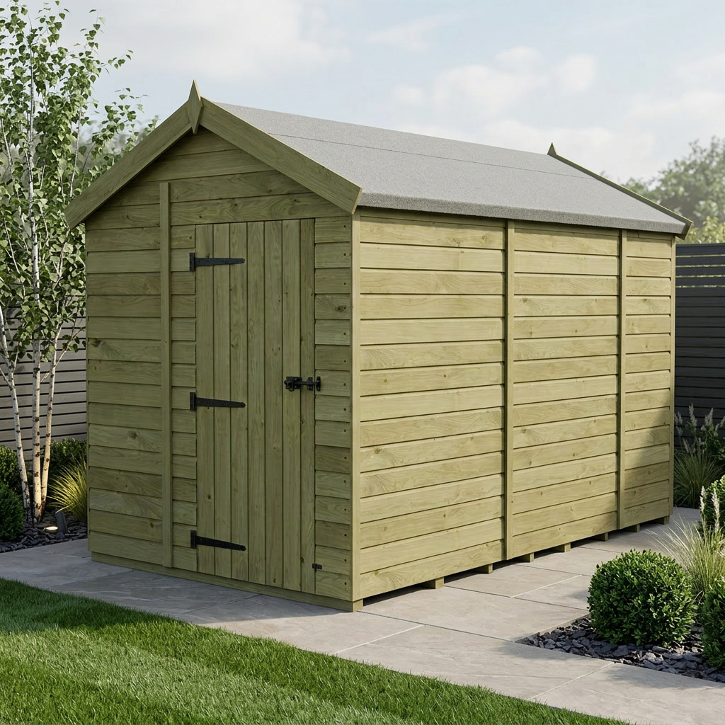 6 x 9 Apex Shed (Single Door, No Windows)