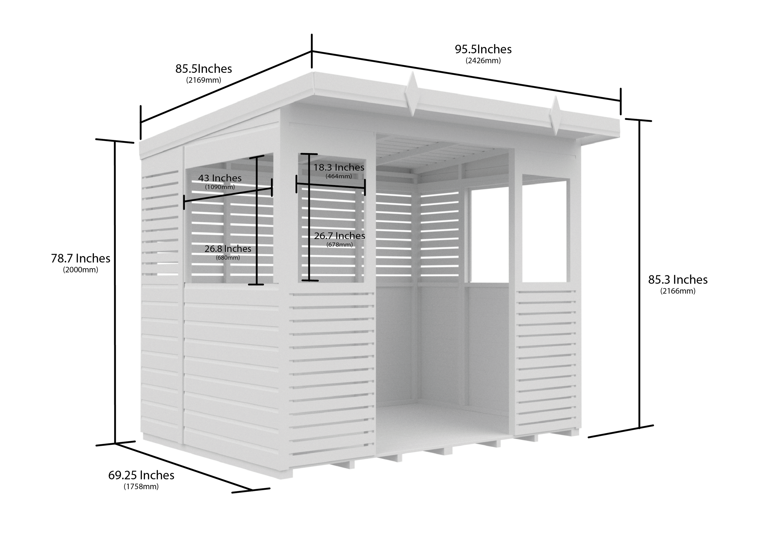 8 x 6 BBQ/Outdoor Kitchen Shelter