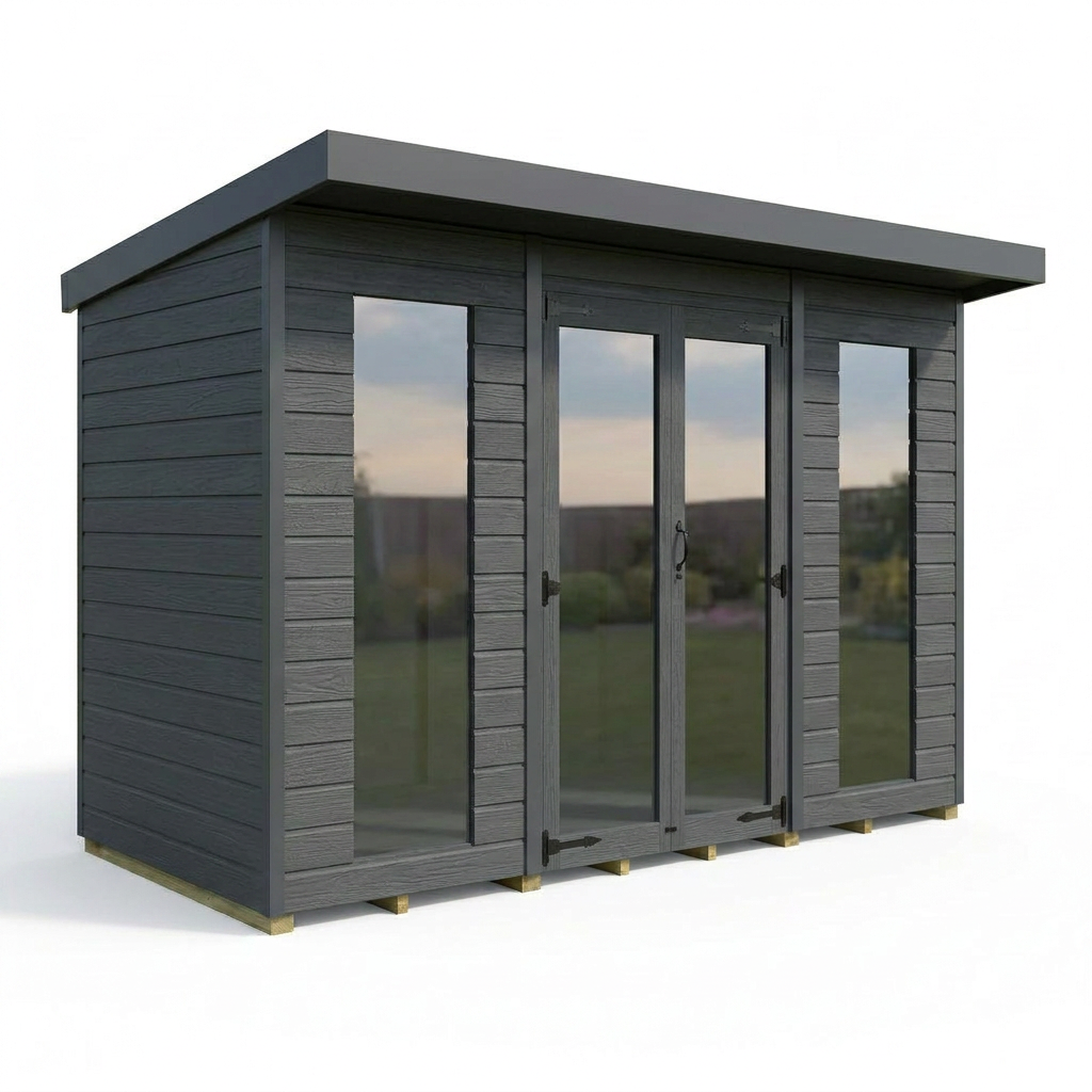 10x4 Composite Pent Full Height Summer House