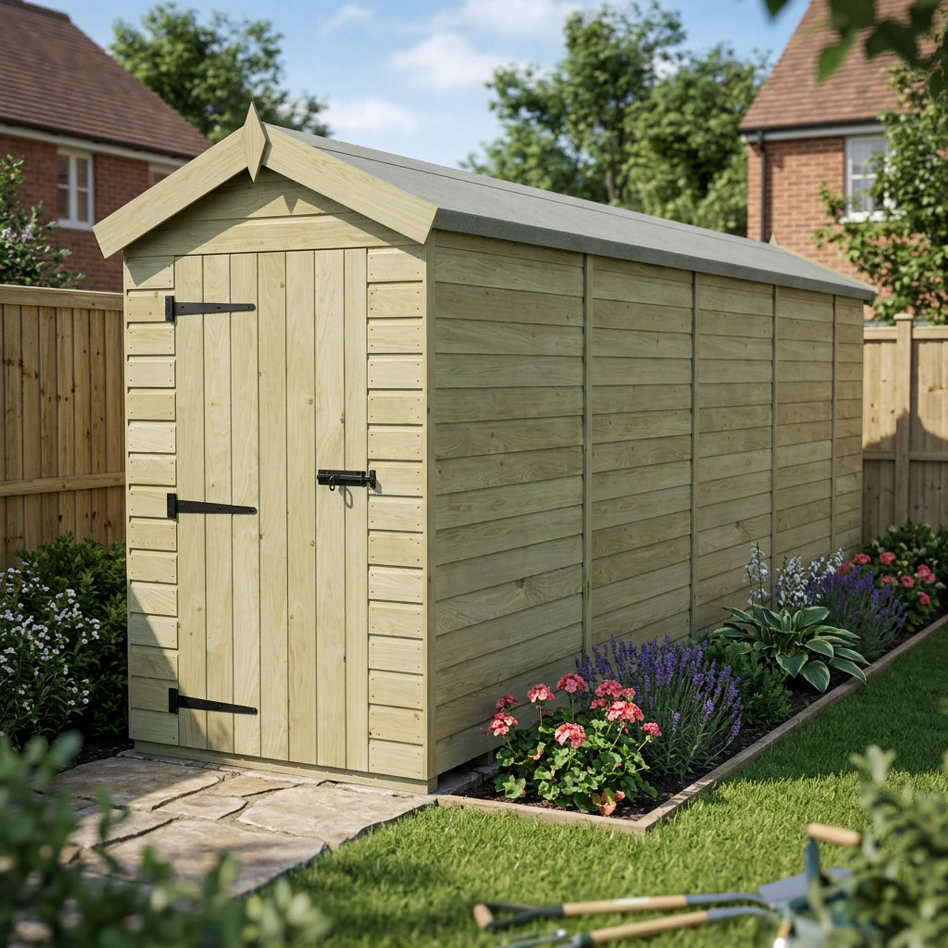 4 x 19 Apex Shed (Single Door, No Windows)