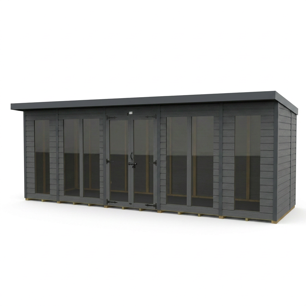 18x10 Composite Pent Full Height Summer House