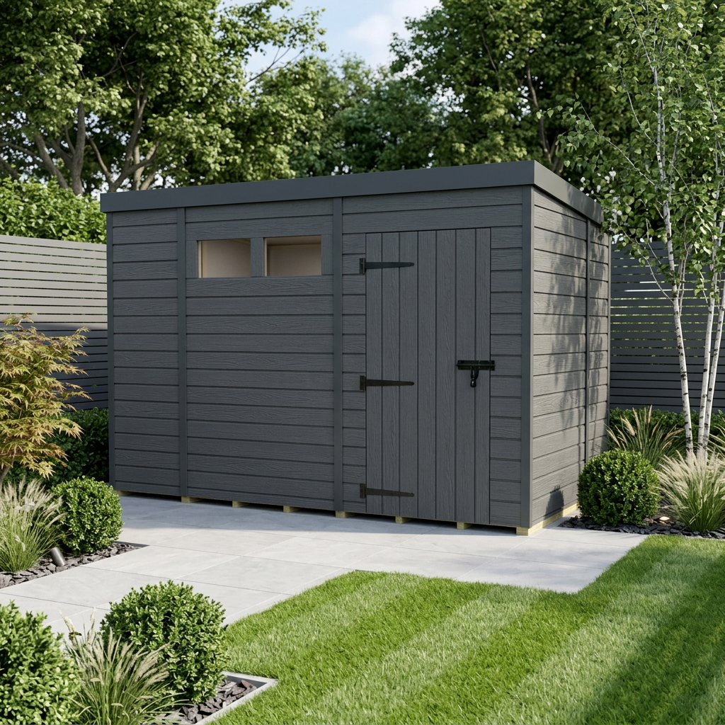 11x6 Composite Pent Security Shed