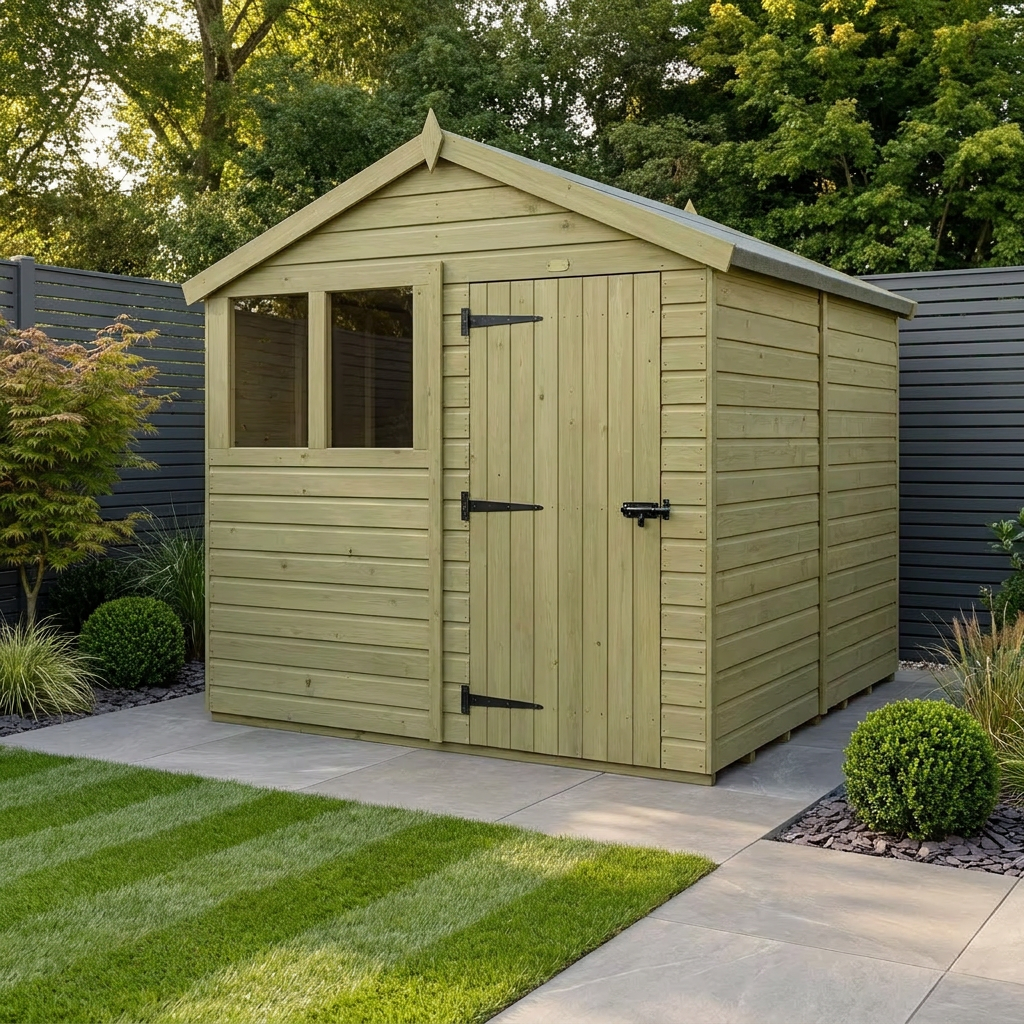8 x 5 Apex Shed (Single Door, With Windows)