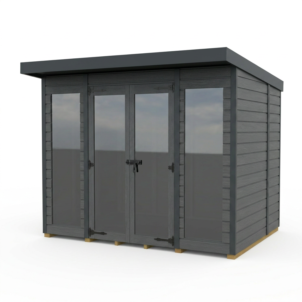 6x8 Composite Pent Full Height Summer House