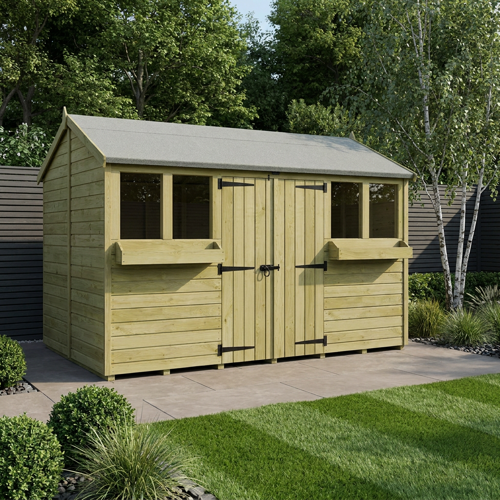 16 x 4 Apex Summer Shed