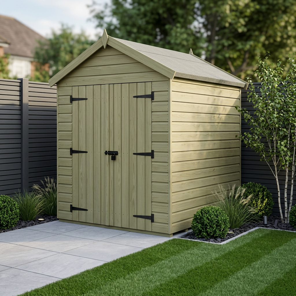 6 x 5 Apex Shed (Double Door, No Windows)