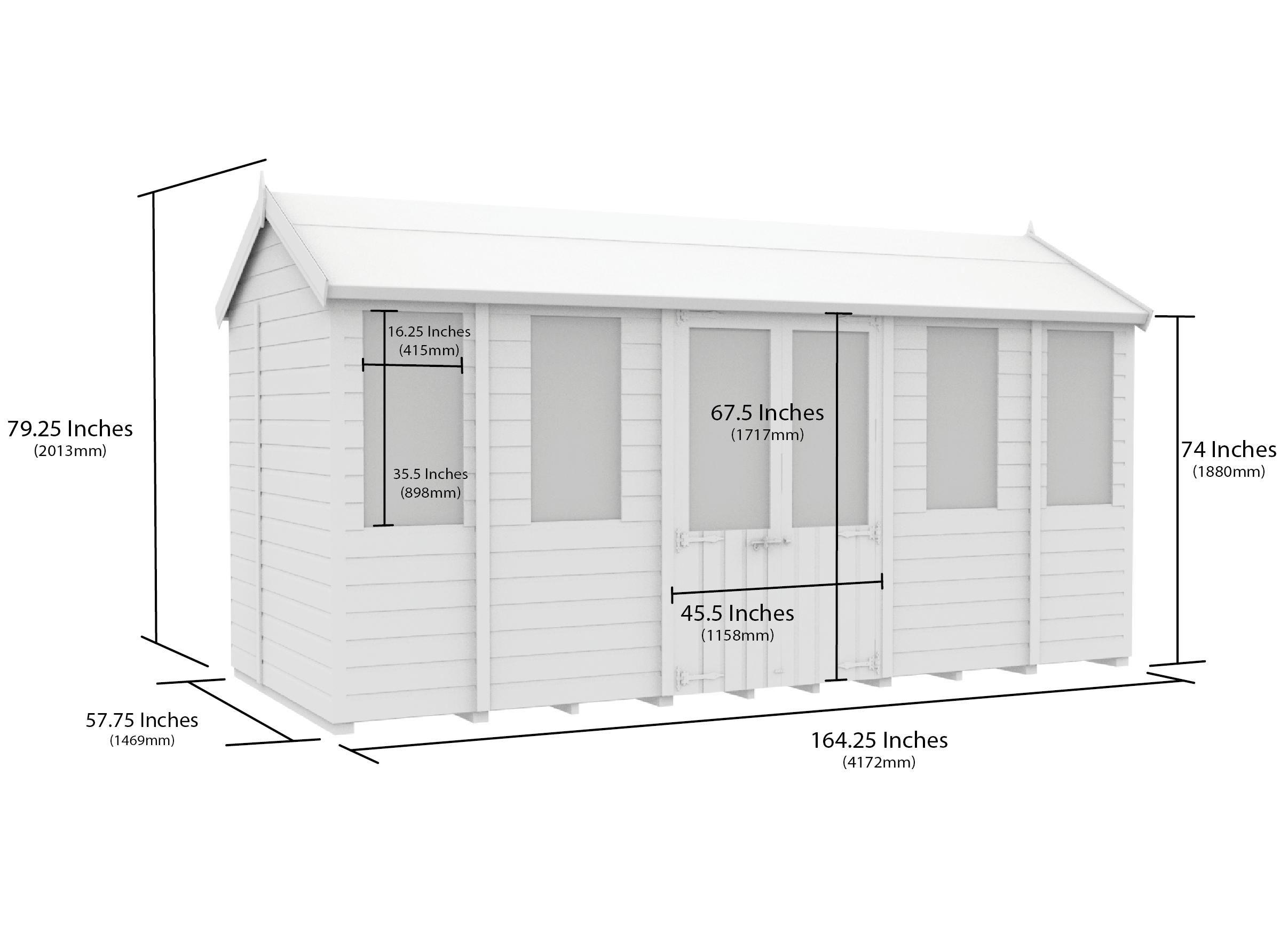 14 x 5 Apex Summer House