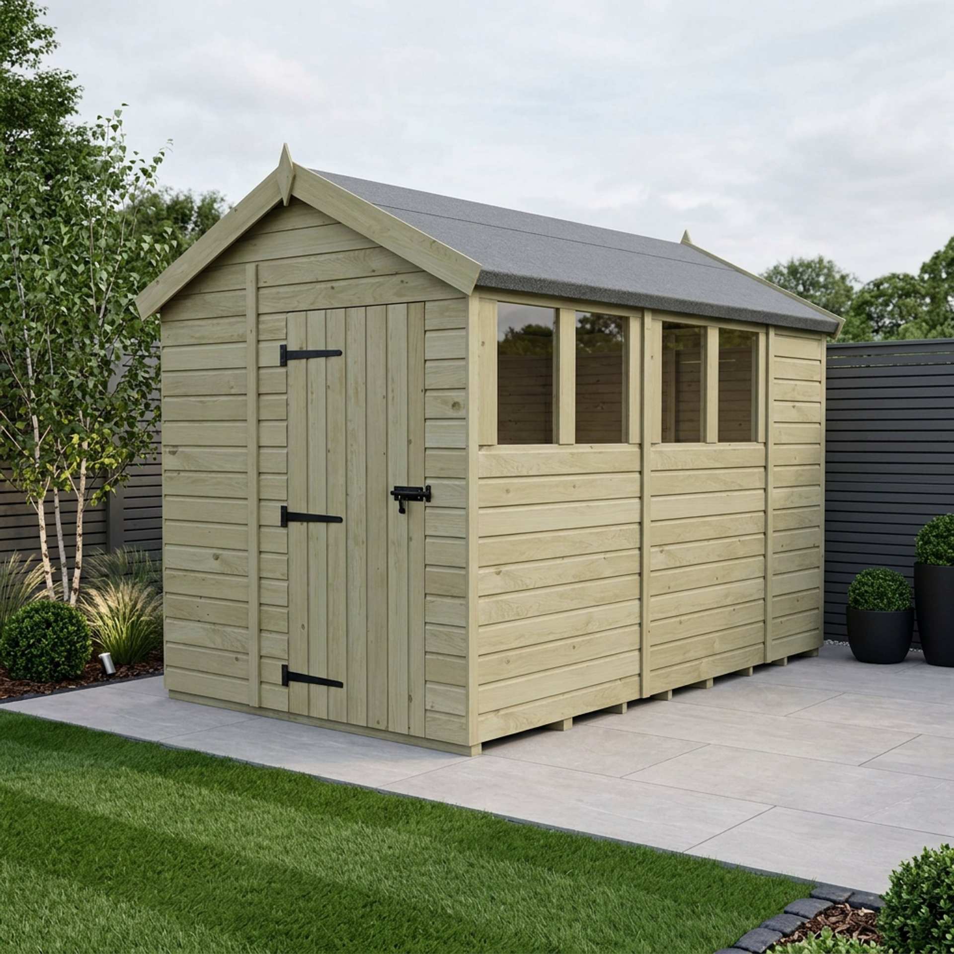 6 x 11 Apex Shed (Single Door, With Windows)