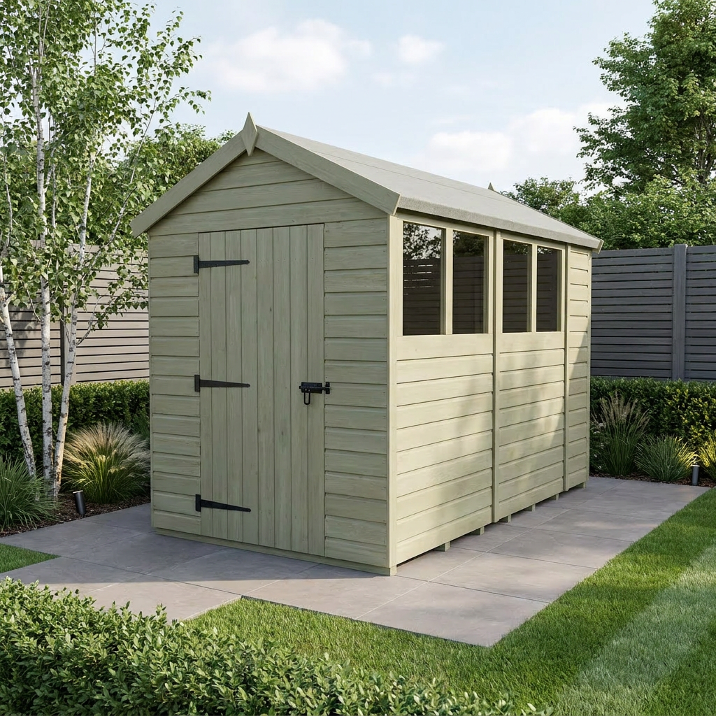 6 x 11 Apex Shed (Single Door, With Windows)