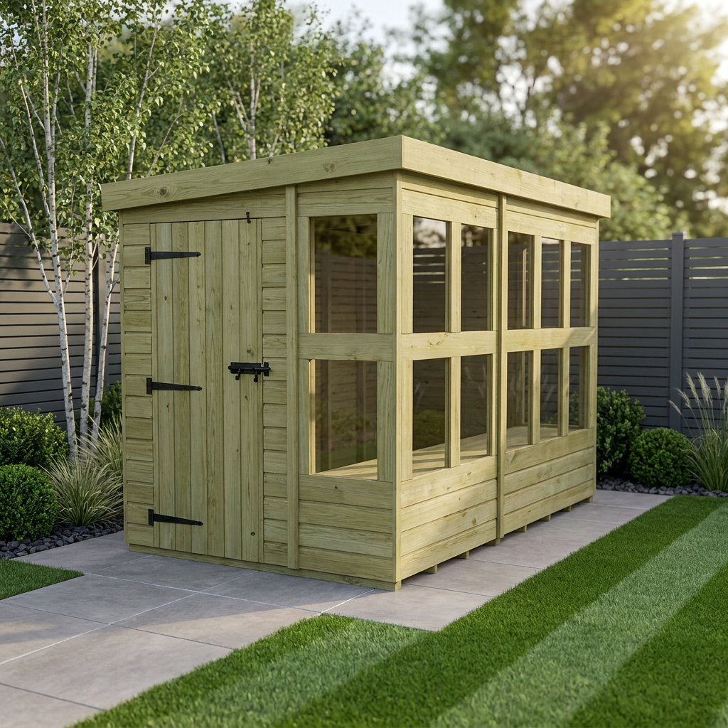 6 x 10 Pent Potting Shed