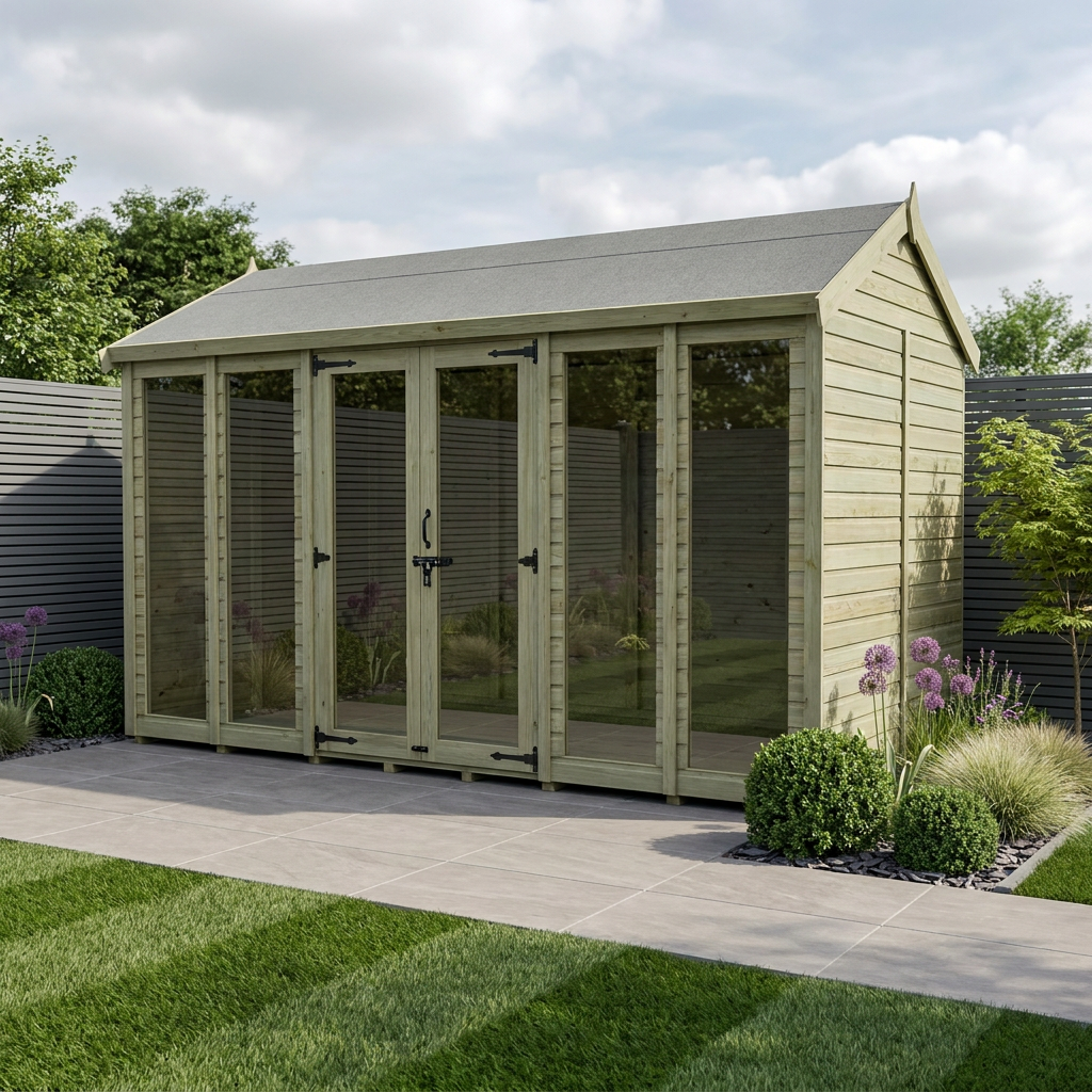 14 x 7 Apex Summer House (Full Height Window)