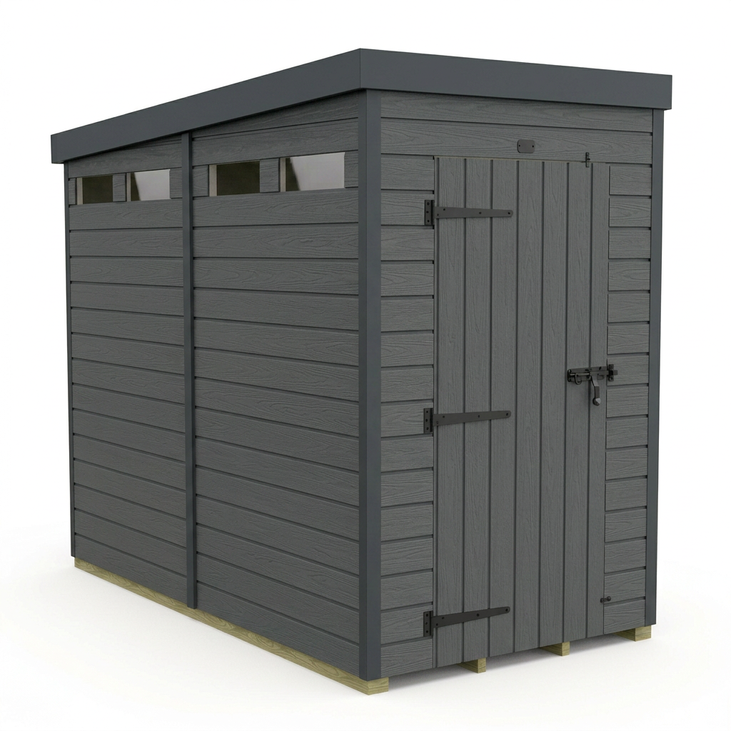 4x8 Composite Pent Security Shed