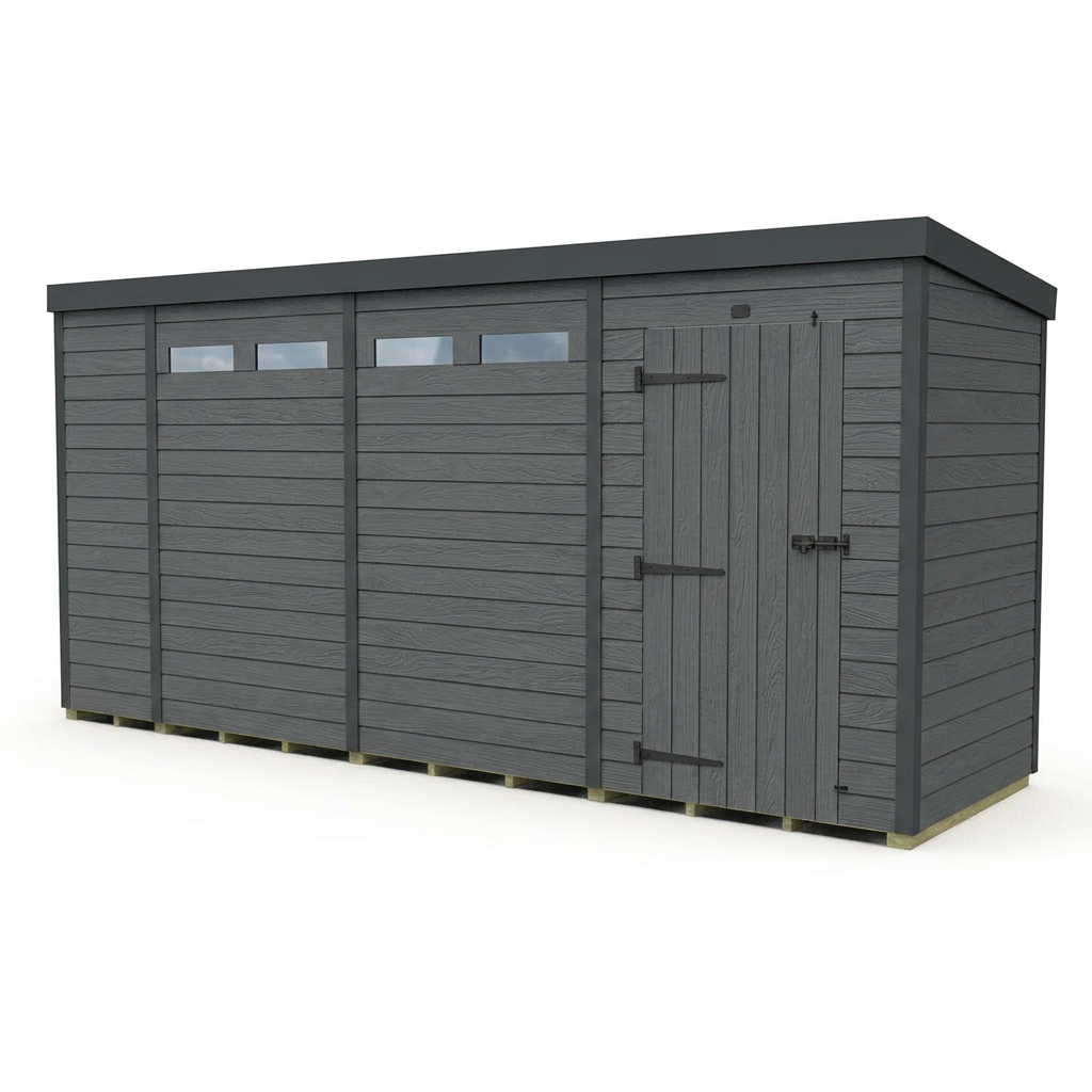 14x9 Composite Pent Security Shed