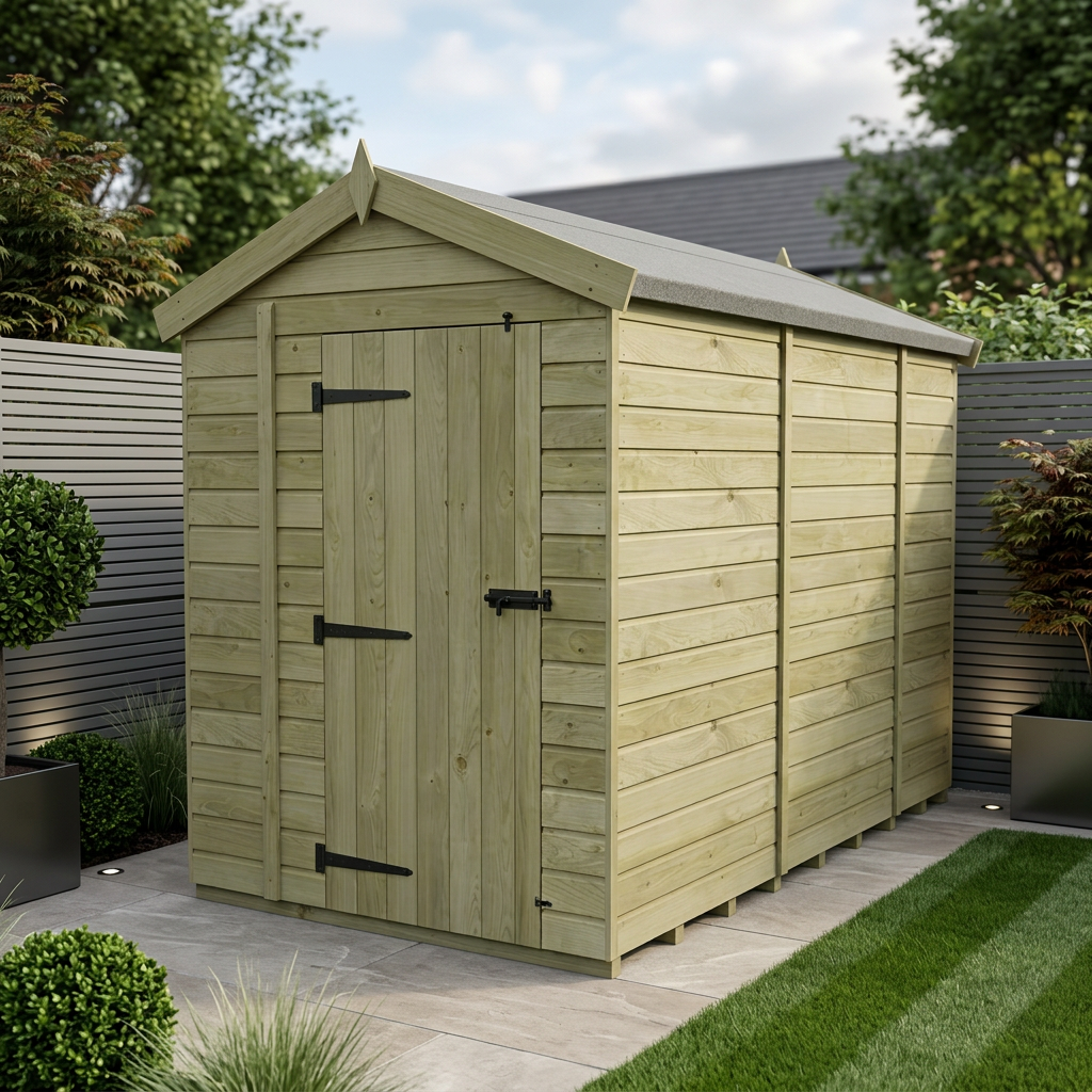 8 x 13 Apex Shed (Single Door, No Windows)